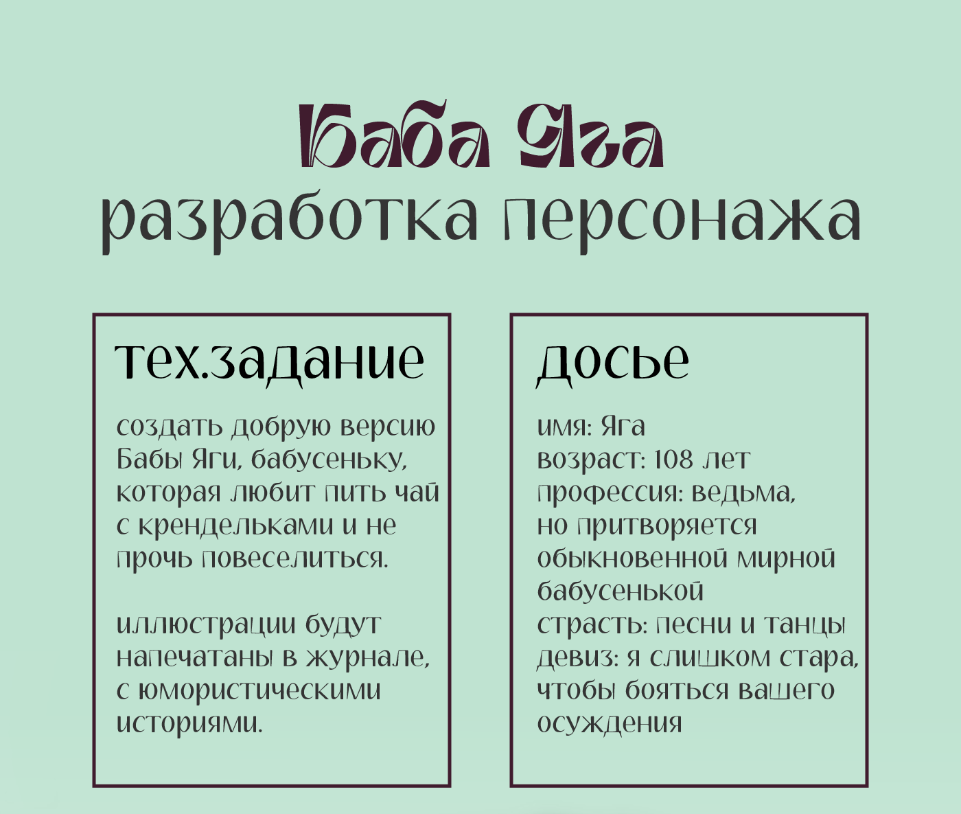 Разработка персонажа: Бабуся Ягуся — Изображение №1 — Иллюстрация на Dprofile