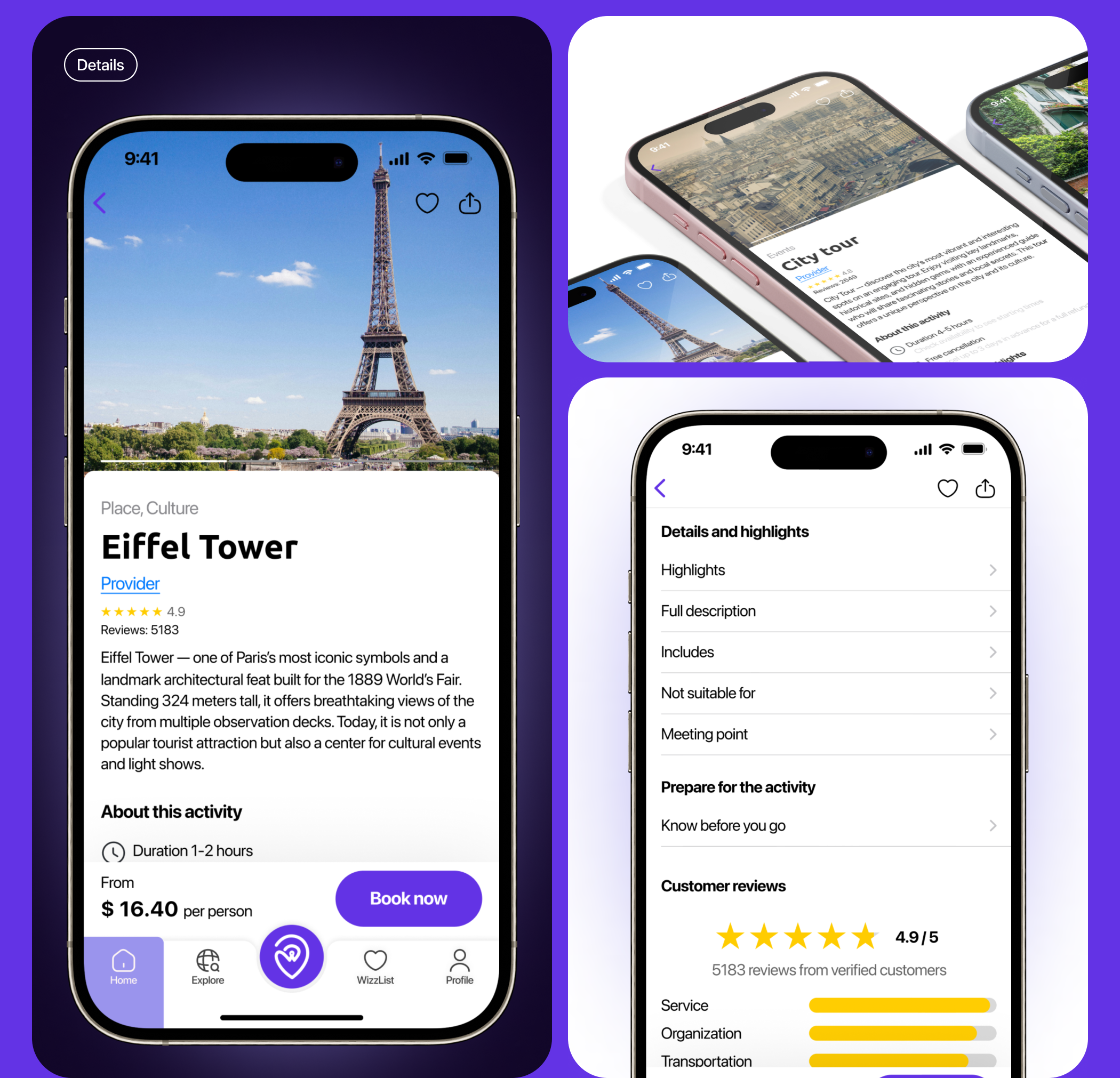 🌎 WizzaTrip | Travel App — Изображение №14 — Интерфейсы, Маркетинг на Dprofile