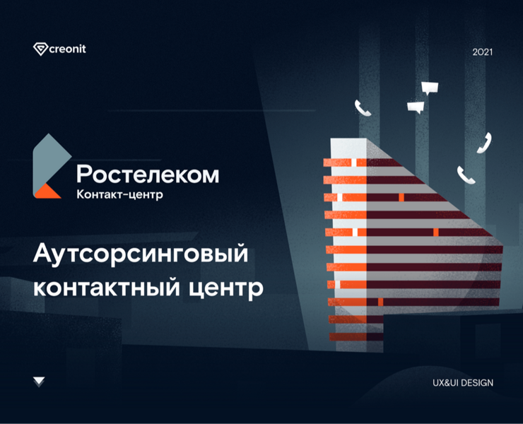 Сайт для Контактного Центра Ростелеком — Интерфейсы, Иллюстрация на Dprofile