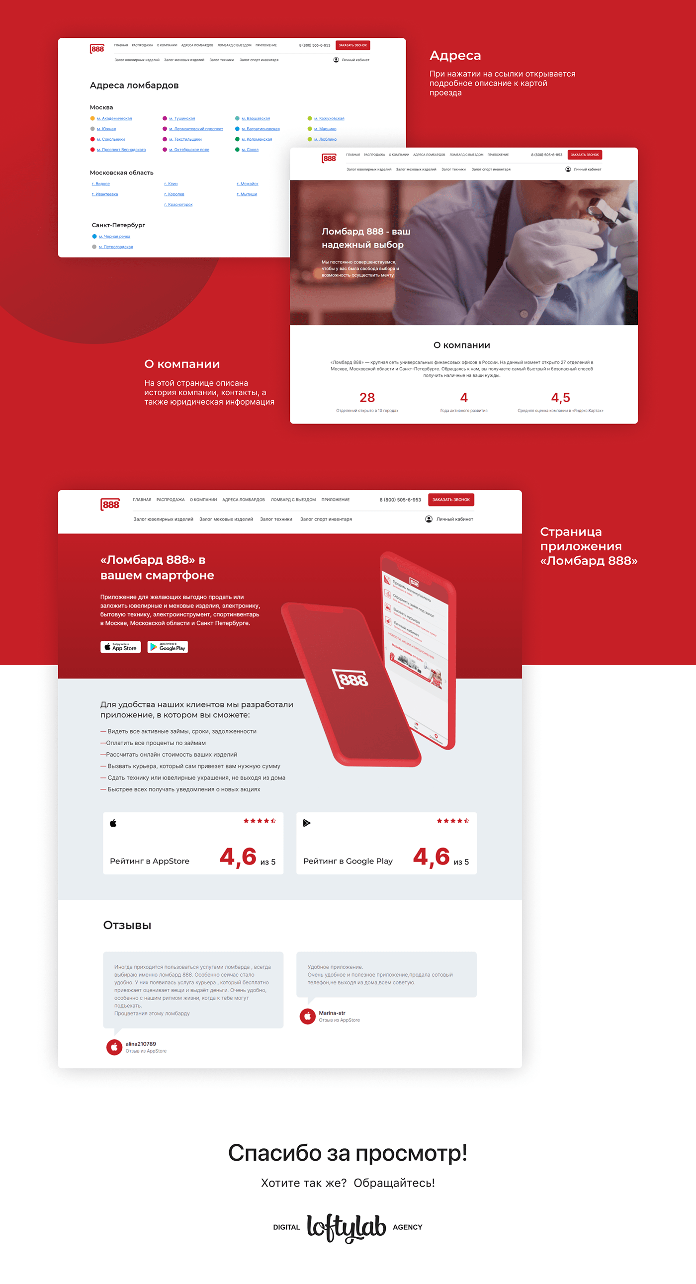 Сайт для Ломбард 888 — Изображение №7 — Интерфейсы, Маркетинг на Dprofile