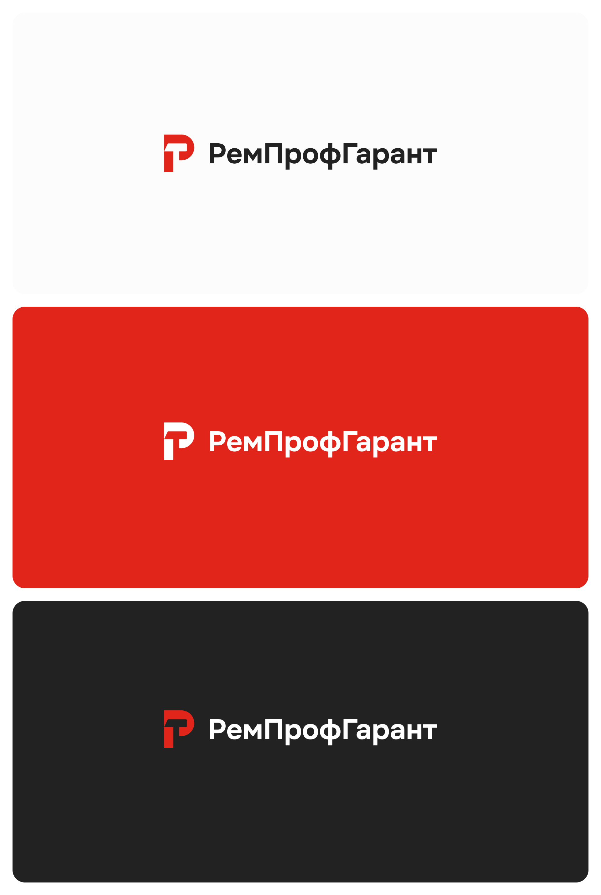 Логотип РемПрофГарант — Изображение №3 — Брендинг, Графика на Dprofile