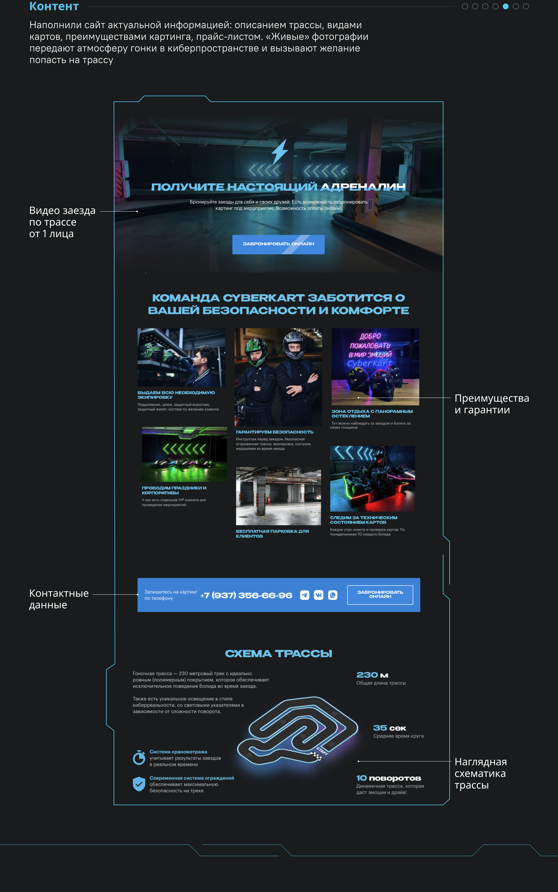 Сайт картинга «CyberKart» — Изображение №7 — Маркетинг, Интерфейсы на Dprofile