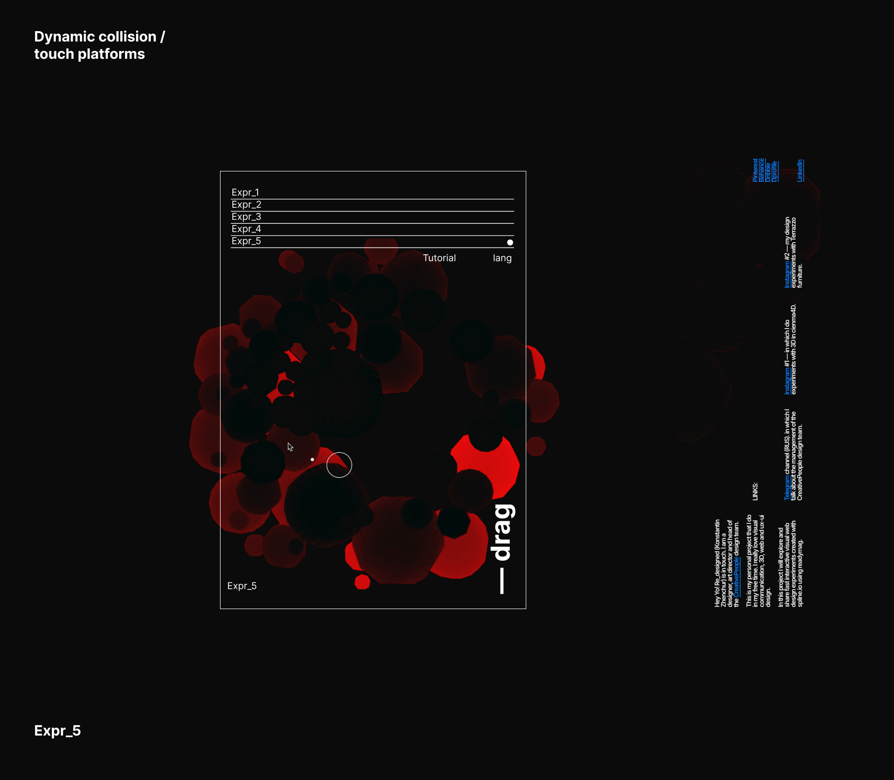 Readymag x Spline.design — Изображение №4 — Интерфейсы, Анимация на Dprofile