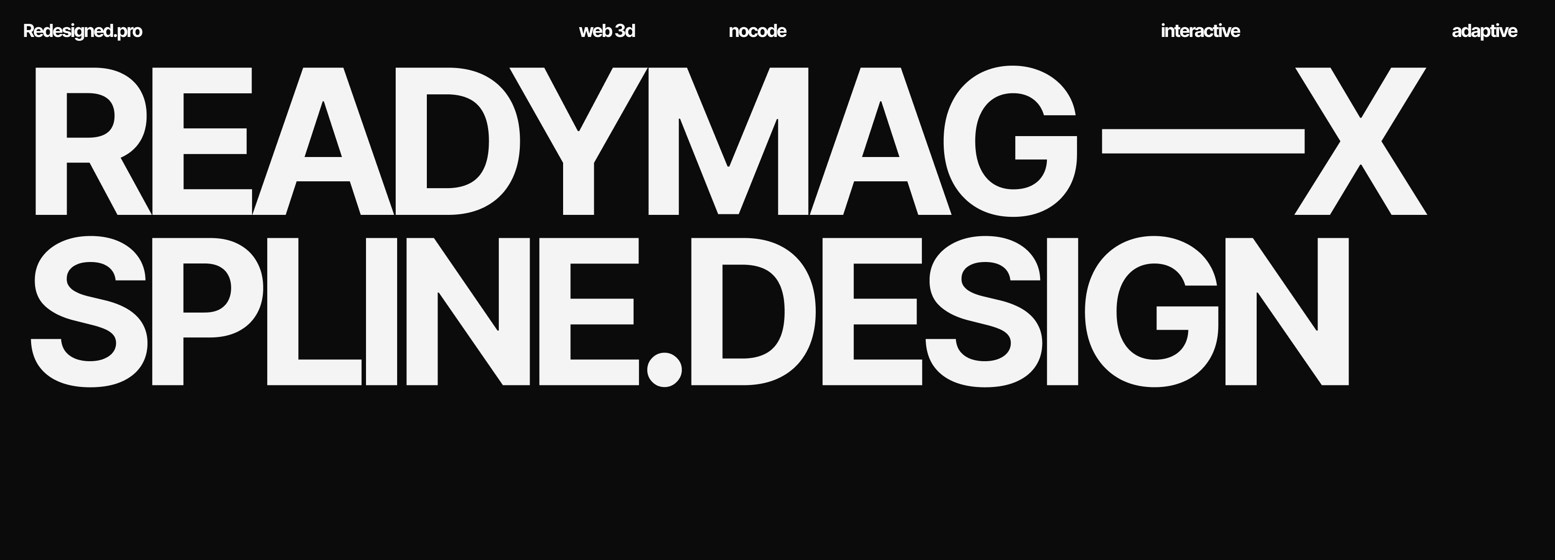 Readymag x Spline.design — Изображение №1 — Интерфейсы, Анимация на Dprofile