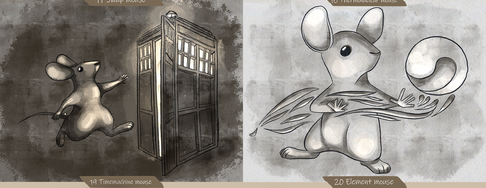 Открытки Mousetober Часть 2/3 — Изображение №7 — Брендинг, Иллюстрация на Dprofile