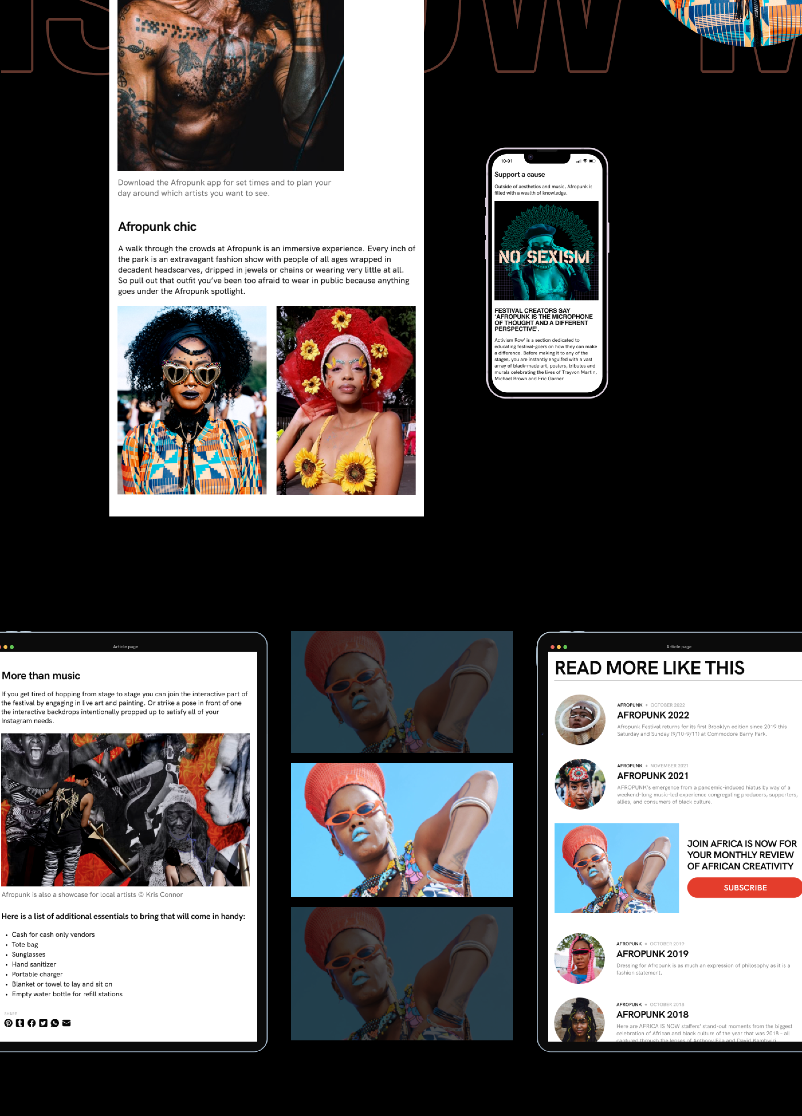 AFRICA IS NOW MAGAZINE WEBSITE CONCEPT — Изображение №7 — Интерфейсы на Dprofile