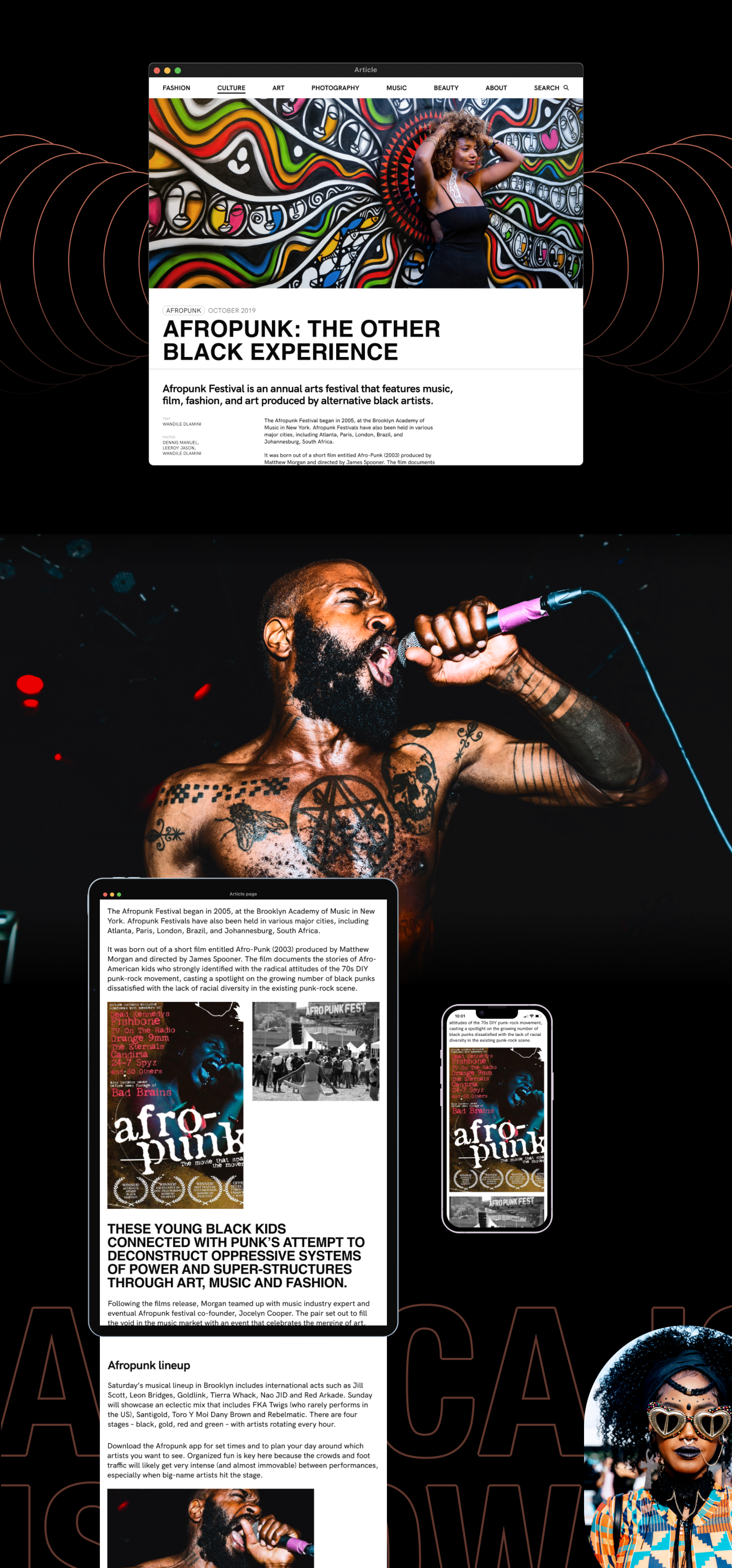 AFRICA IS NOW MAGAZINE WEBSITE CONCEPT — Изображение №6 — Интерфейсы на Dprofile