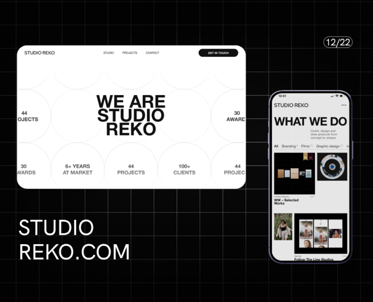 STUDIO REKO WEBSITE CONCEPT на Dprofile