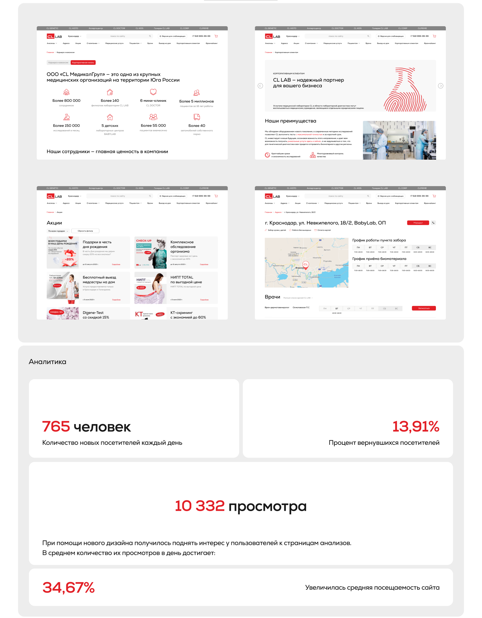 CL LAB | Редизайн сайта медицинской лаборатории — Изображение №11 — Интерфейсы на Dprofile