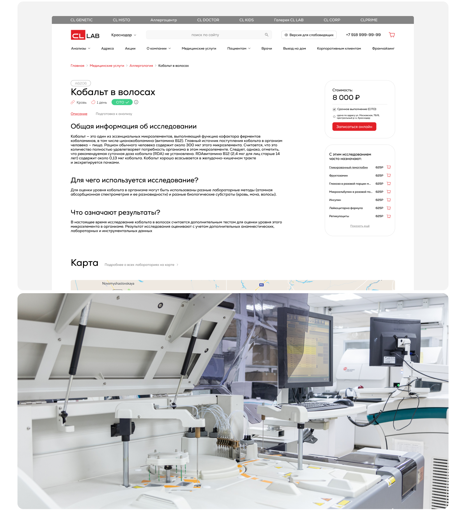 CL LAB | Редизайн сайта медицинской лаборатории — Изображение №6 — Интерфейсы на Dprofile