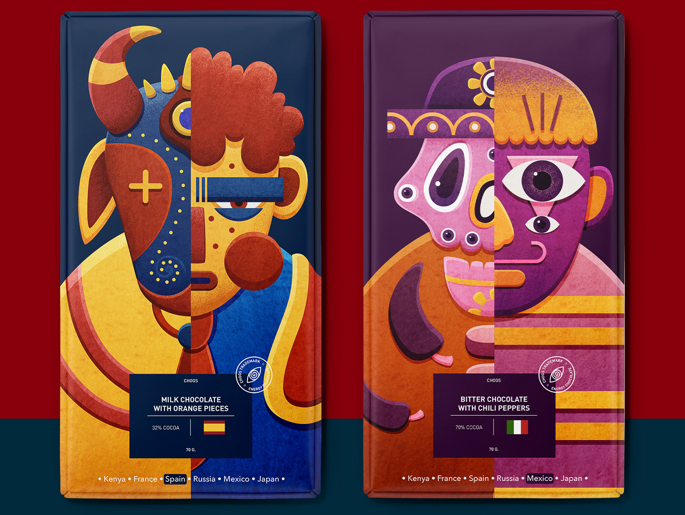 CHOGS. Chocolate buzz. Packaging design. — Изображение №11 — Иллюстрация на Dprofile