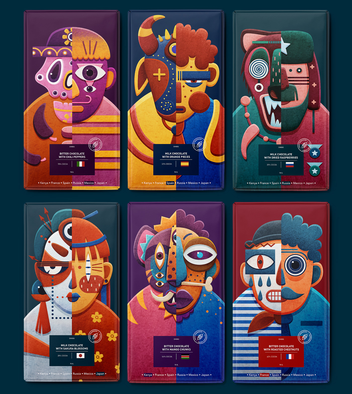 CHOGS. Chocolate buzz. Packaging design. — Изображение №16 — Иллюстрация на Dprofile