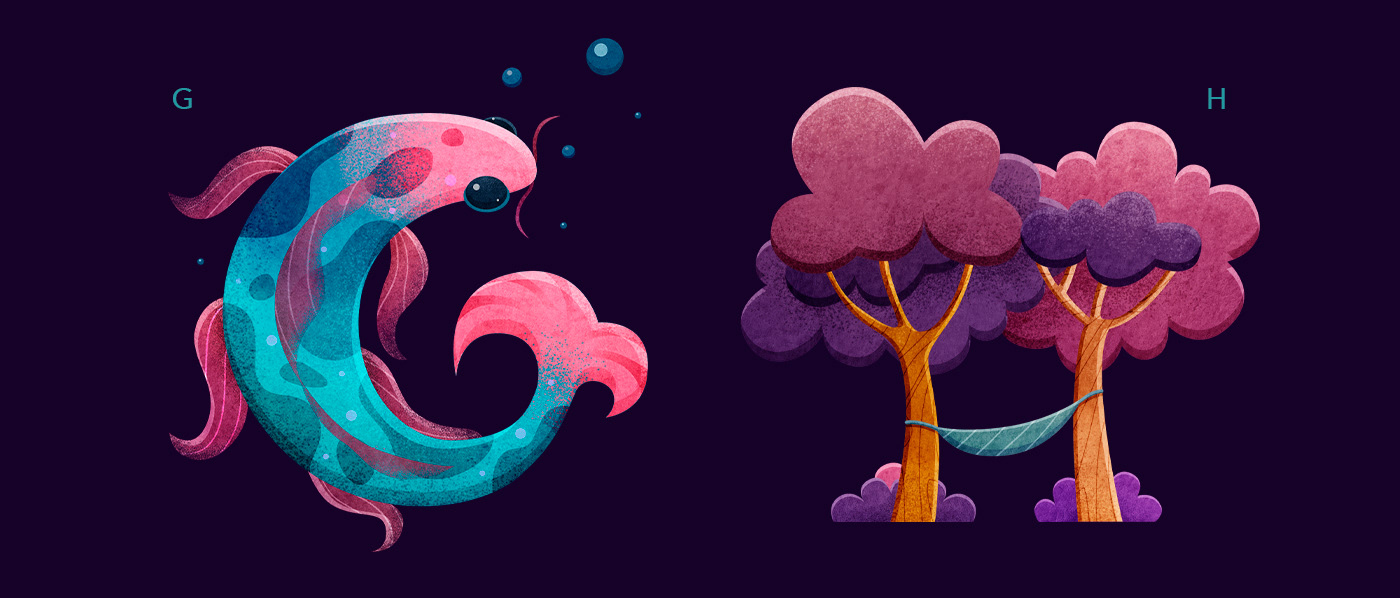 Alphabet "Forest"/36 Days Of Type — Изображение №6 — Иллюстрация на Dprofile