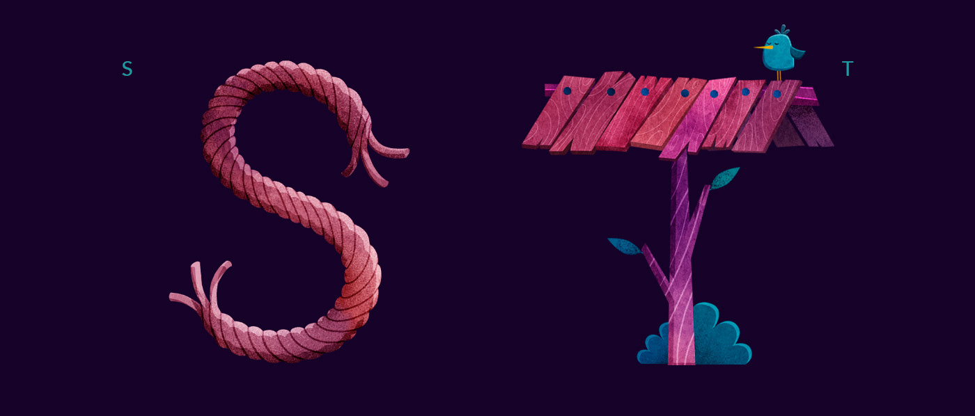 Alphabet "Forest"/36 Days Of Type — Изображение №14 — Иллюстрация на Dprofile
