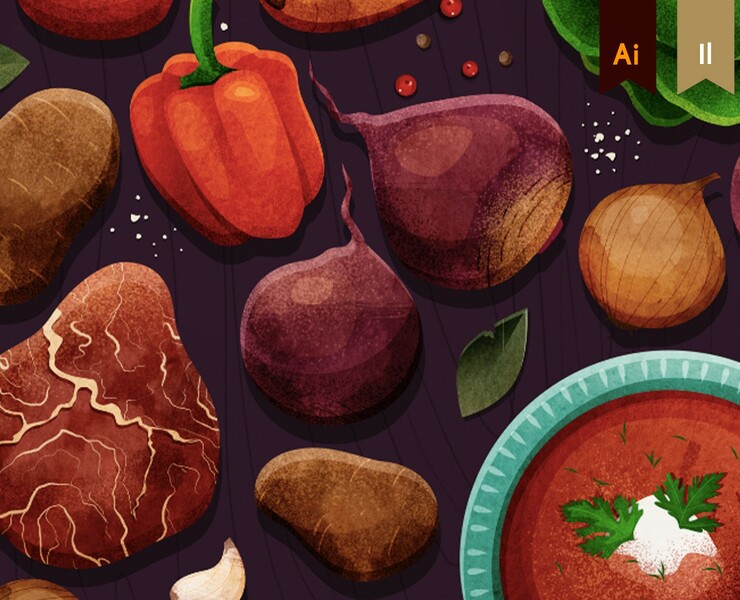 FOOD ILLUSTRATION на Dprofile