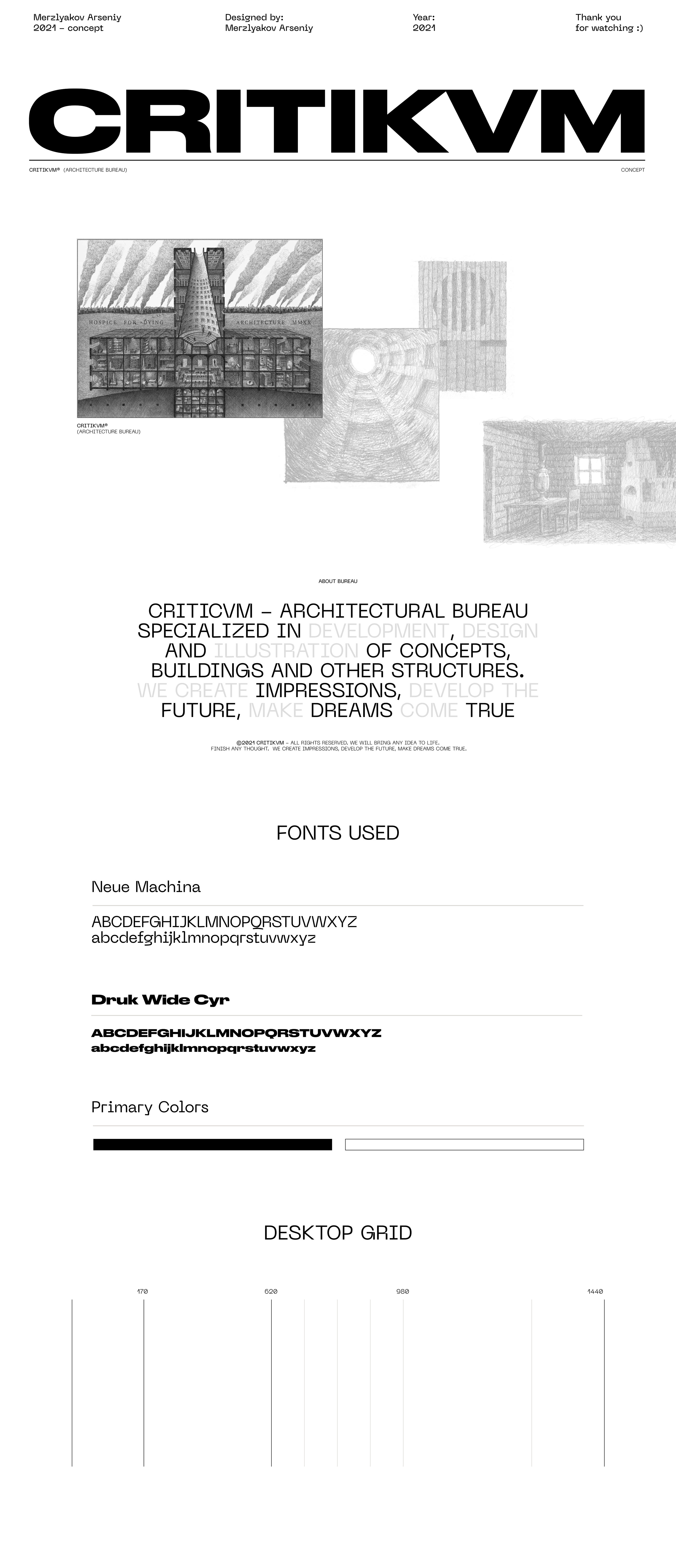 Architecture bureau criticvm© — Изображение №1 — Интерфейсы, Брендинг на Dprofile