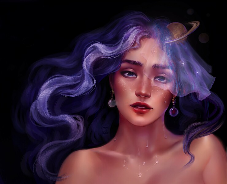 Девушка-Вселенная | Draw this again challenge на Dprofile