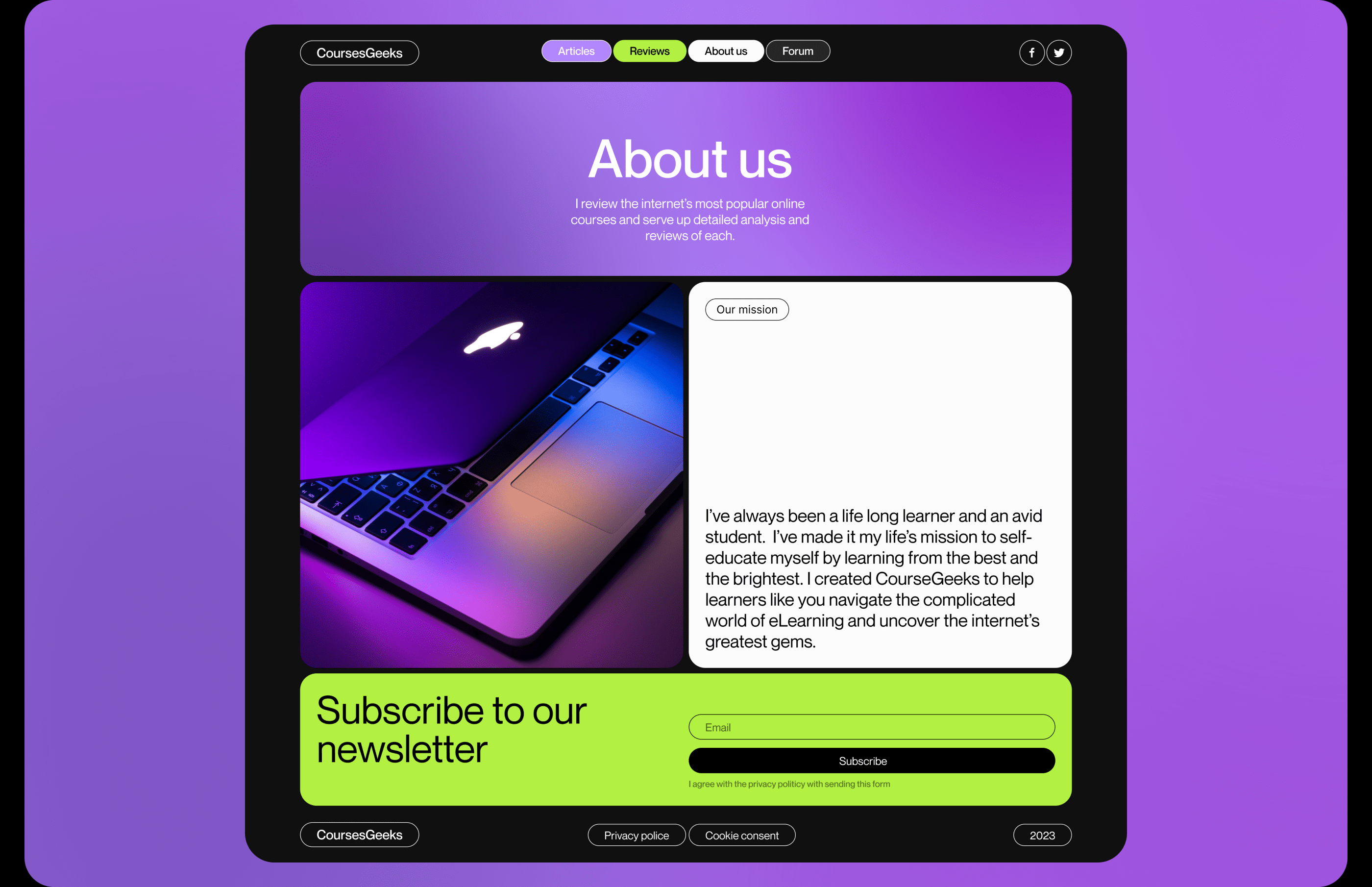 CoursesGeeks — Изображение №8 — Интерфейсы на Dprofile