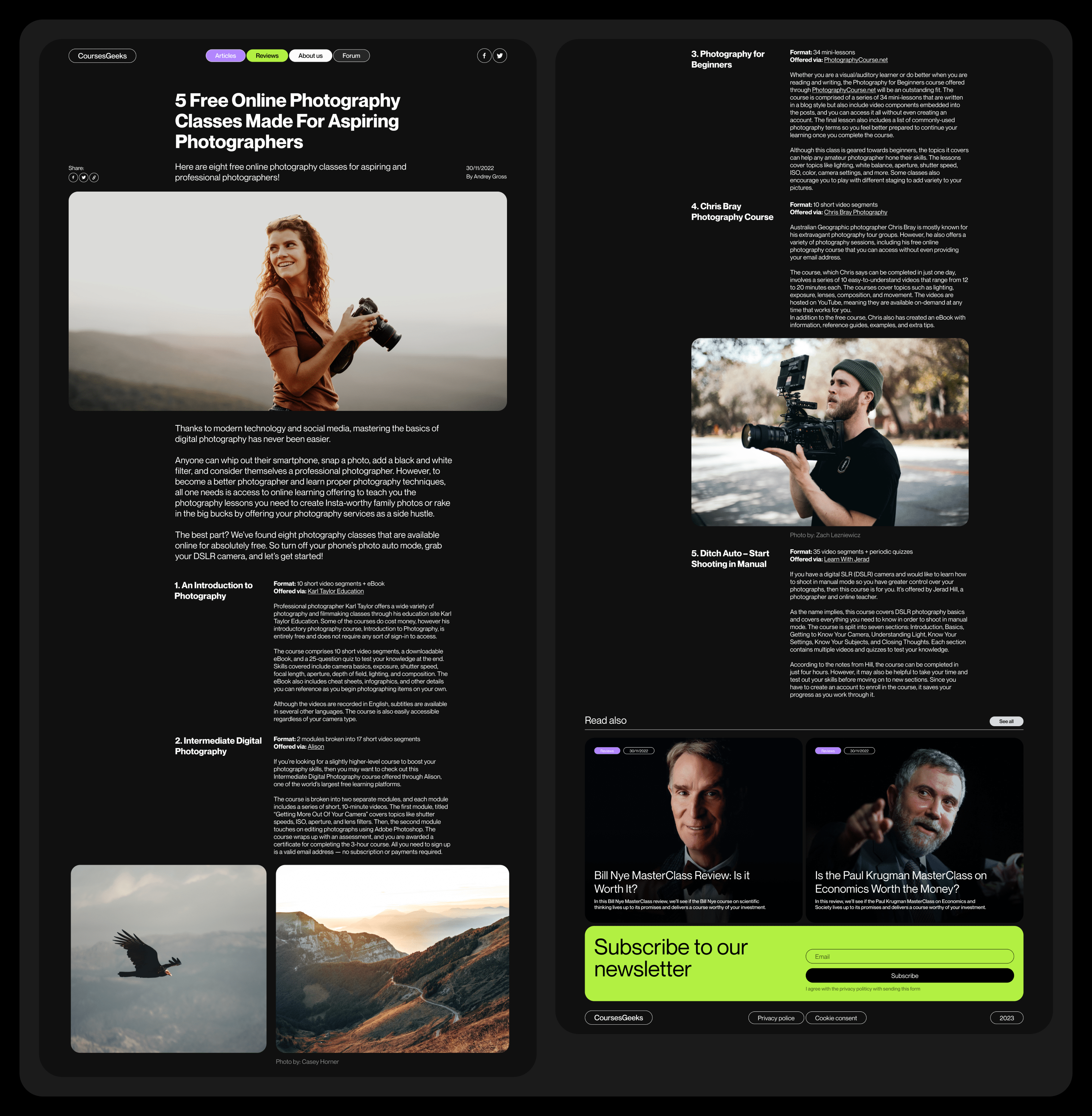 CoursesGeeks — Изображение №5 — Интерфейсы на Dprofile