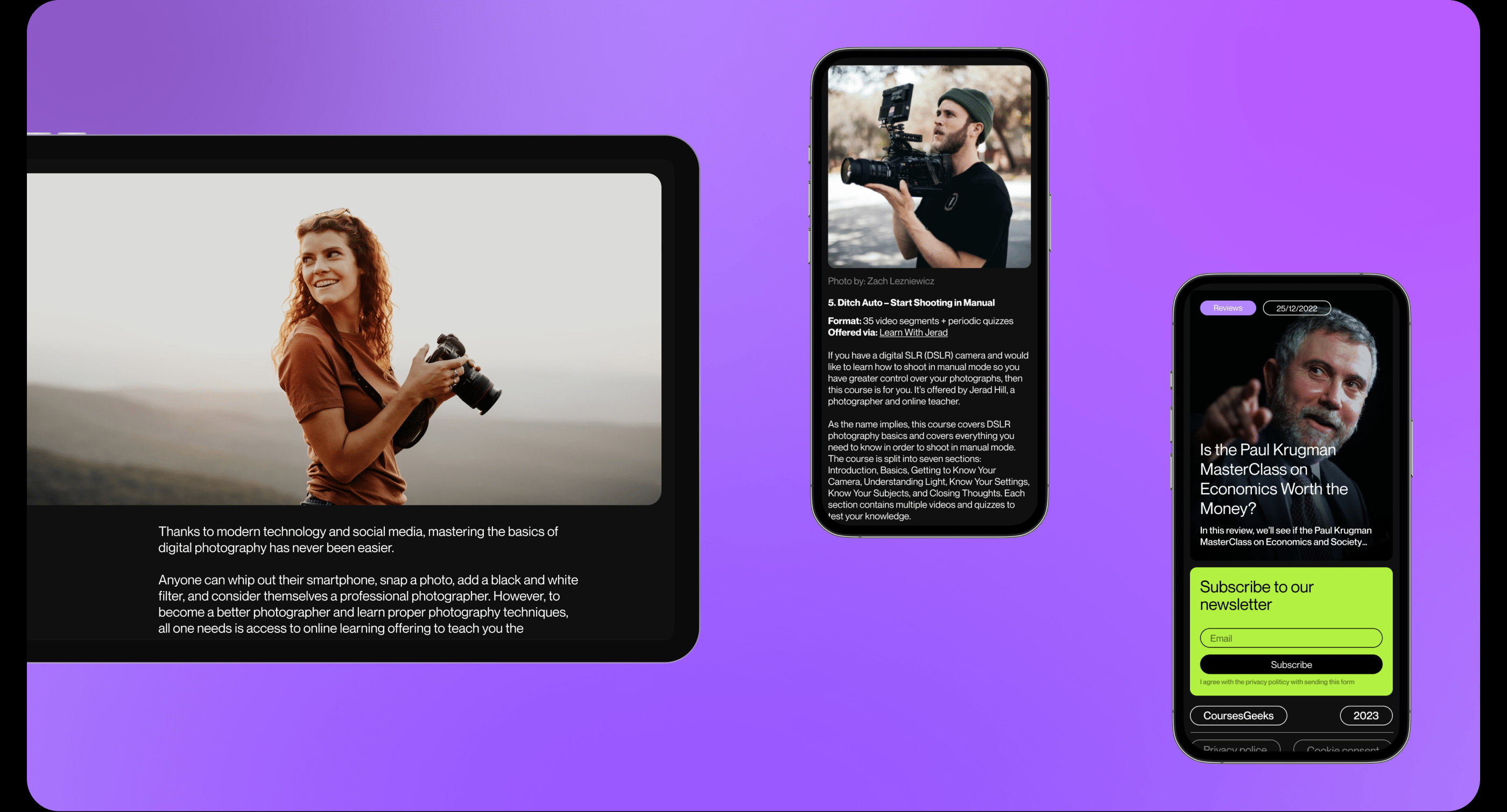 CoursesGeeks — Изображение №6 — Интерфейсы на Dprofile