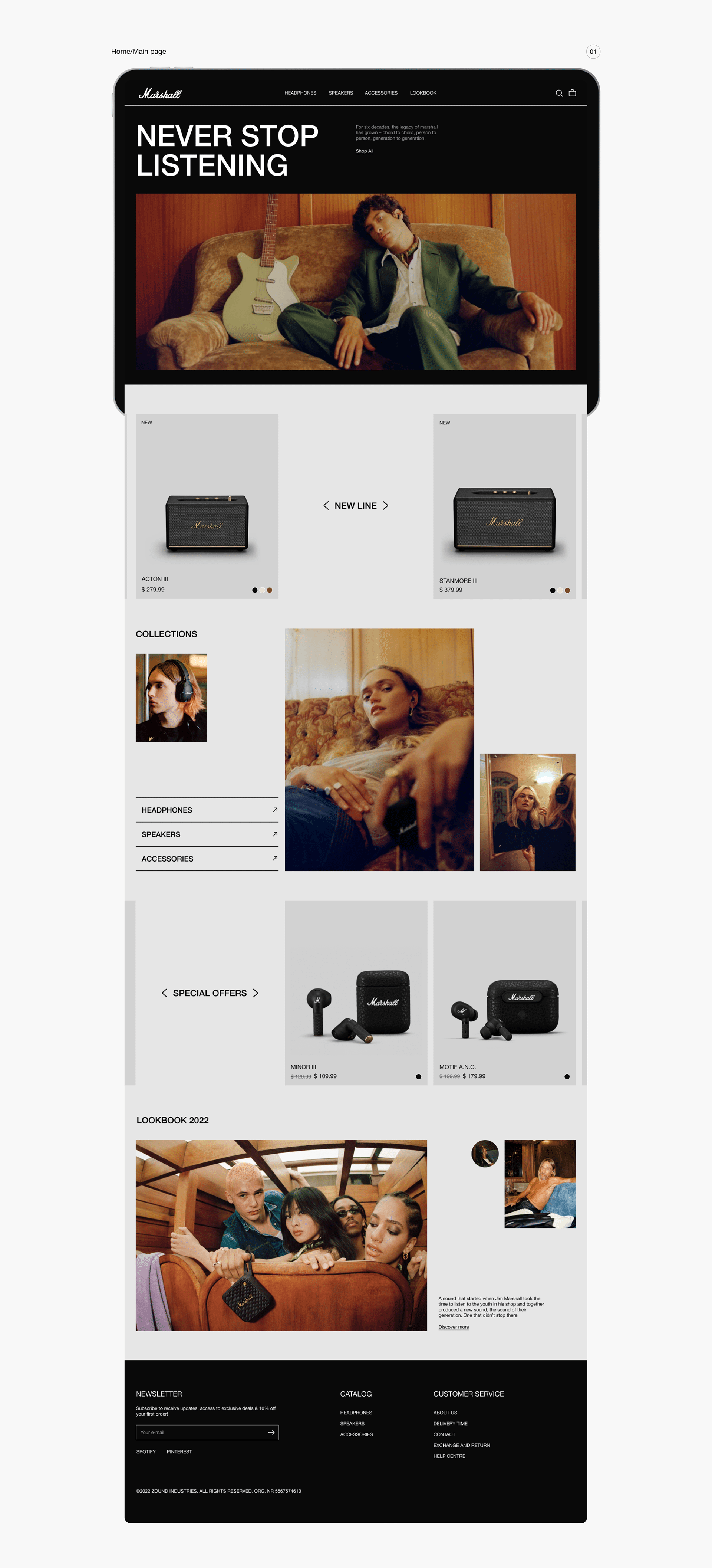 Marshall | E-commerce — Изображение №2 — Интерфейсы на Dprofile
