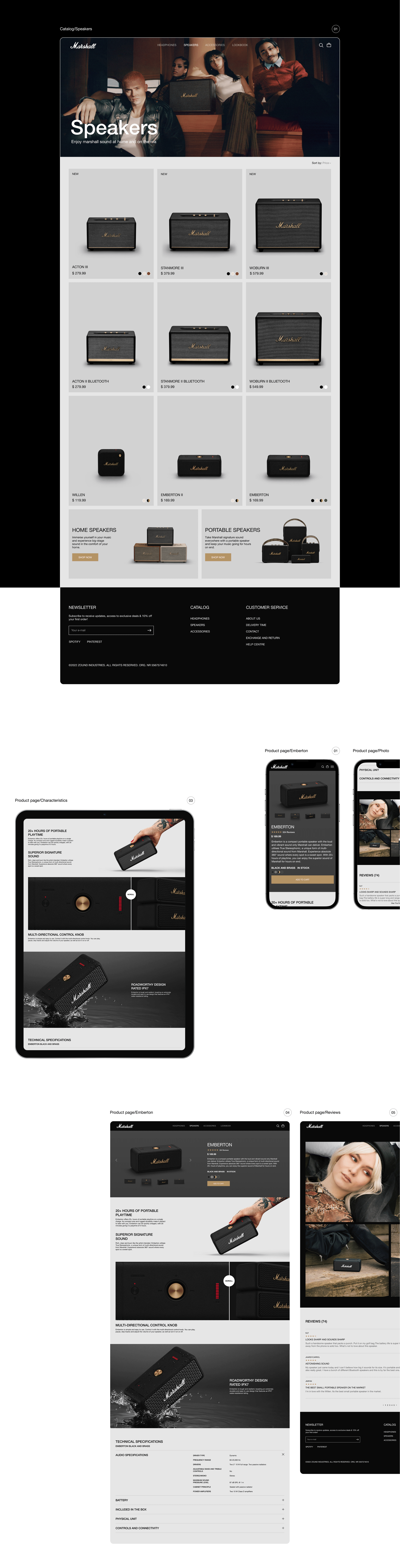 Marshall | E-commerce — Изображение №5 — Интерфейсы на Dprofile