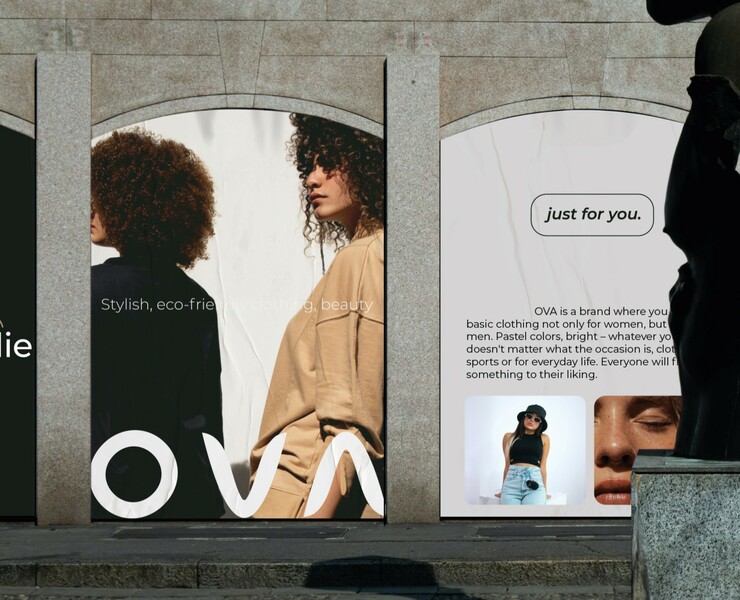 Branding for a clothing store "OVA" на Dprofile
