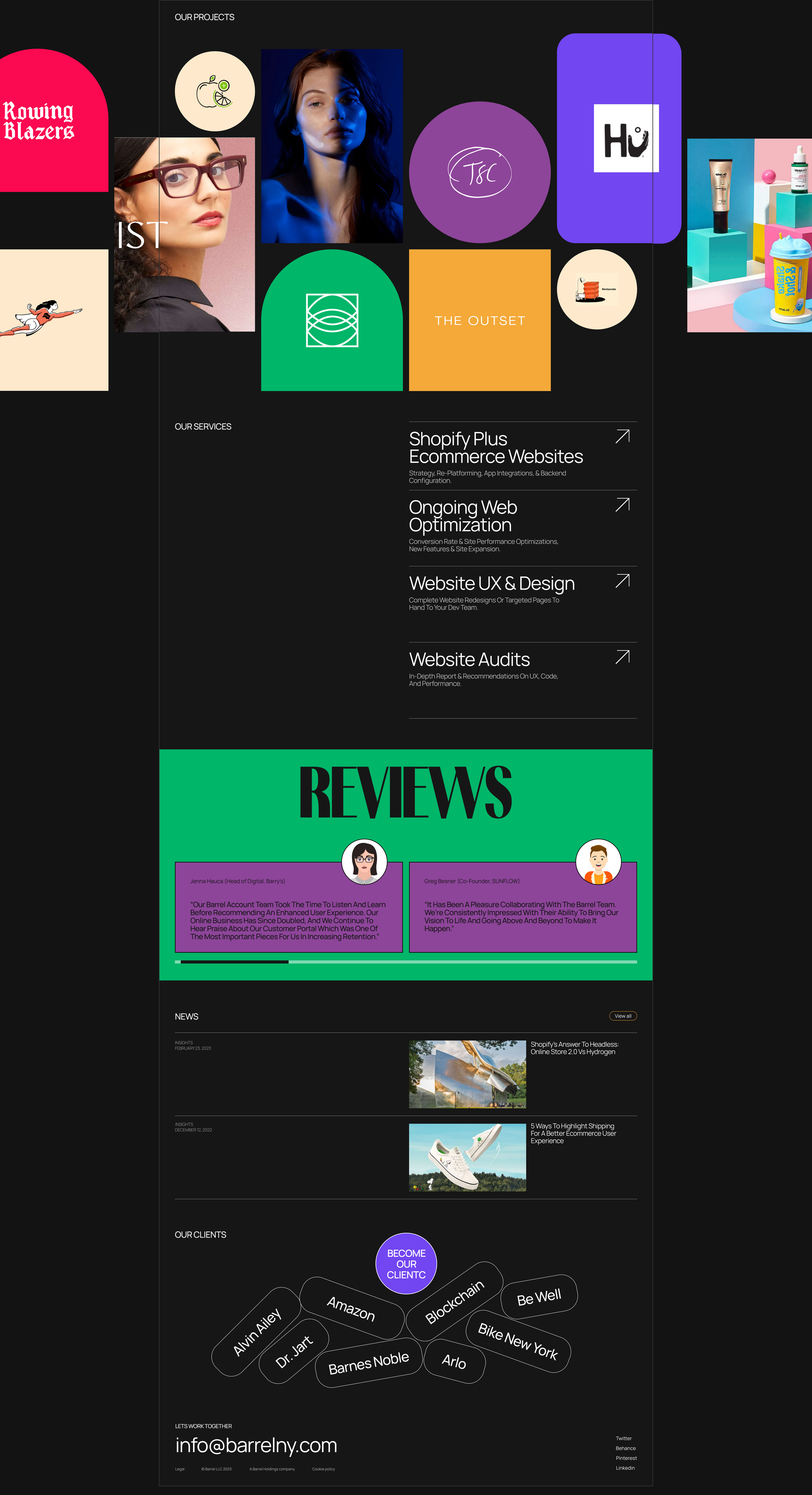 Barrel | studio redesign concept — Изображение №4 — Интерфейсы на Dprofile