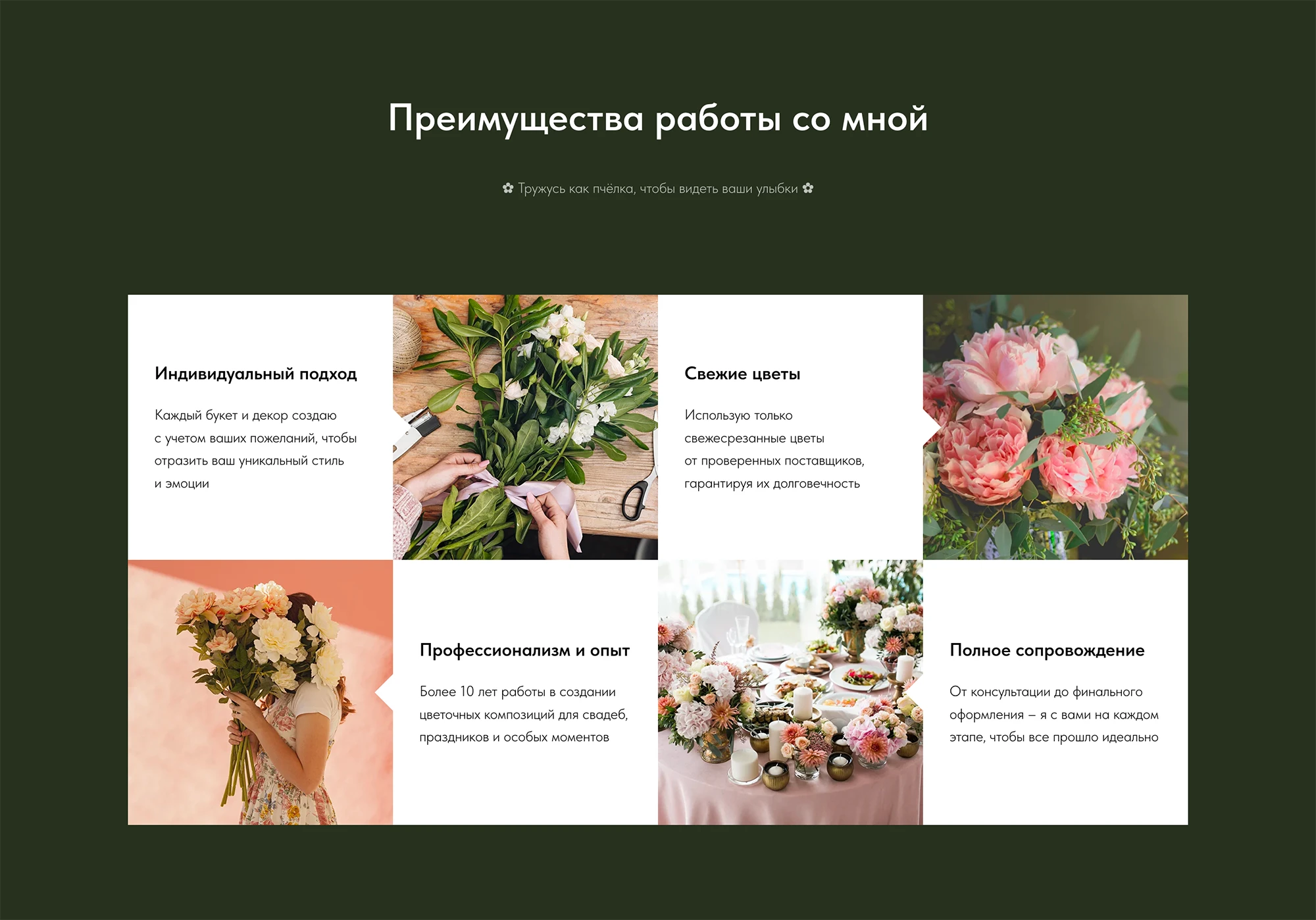 Логотип + лендинг для флориста — Изображение №13 — Интерфейсы, Брендинг на Dprofile