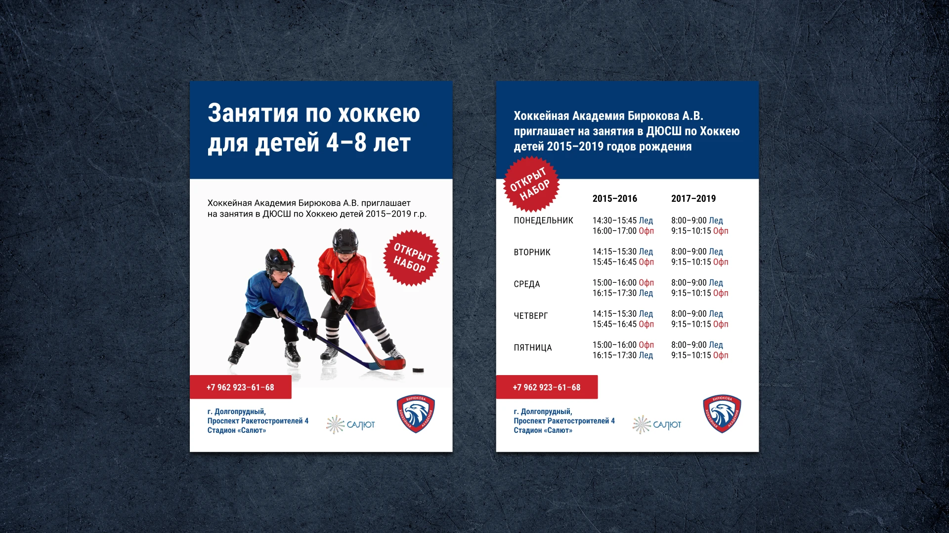 Логотип + листовка + сториз для хоккейной академии — Изображение №5 — Брендинг, Графика на Dprofile
