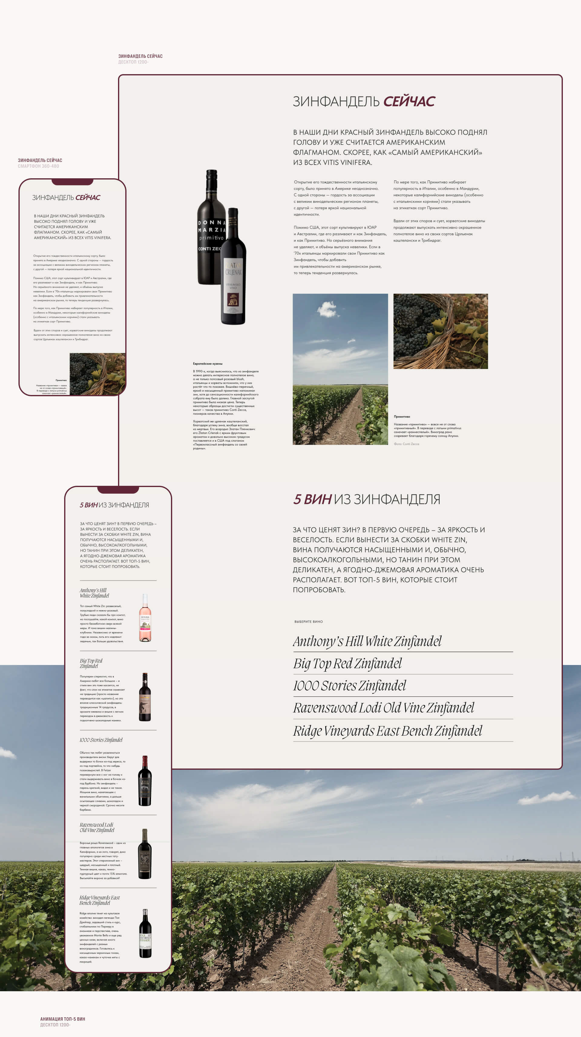 Zinfandel. Невероятные приключения одного сорта — Изображение №12 — Анимация, Интерфейсы на Dprofile