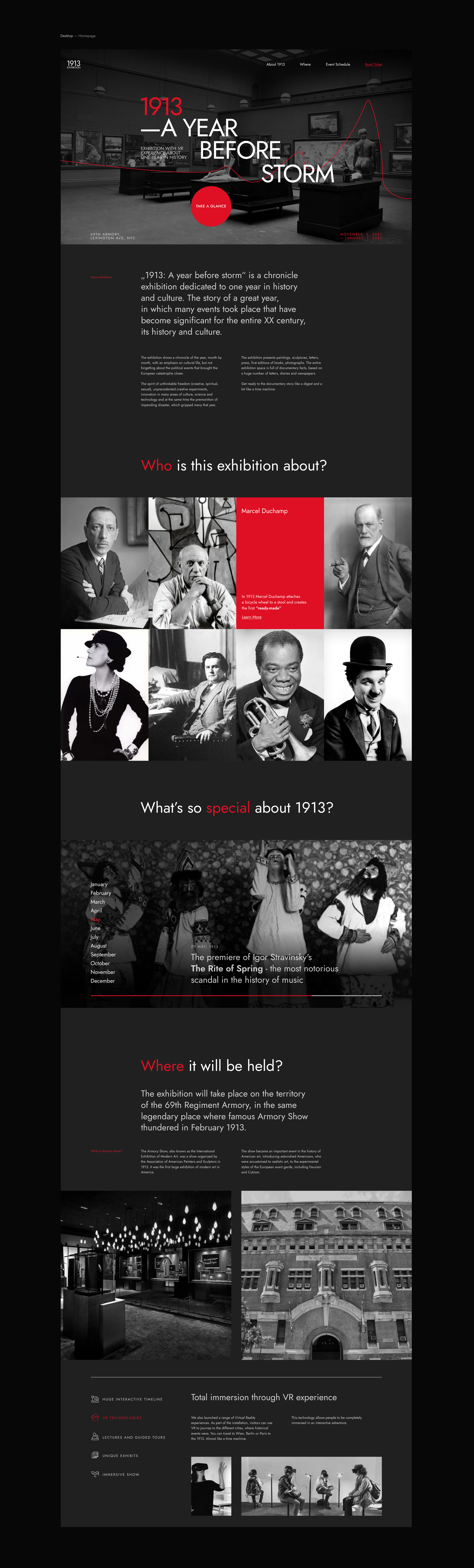 Art Exhibition Promo Website — Изображение №6 — Анимация, Интерфейсы на Dprofile