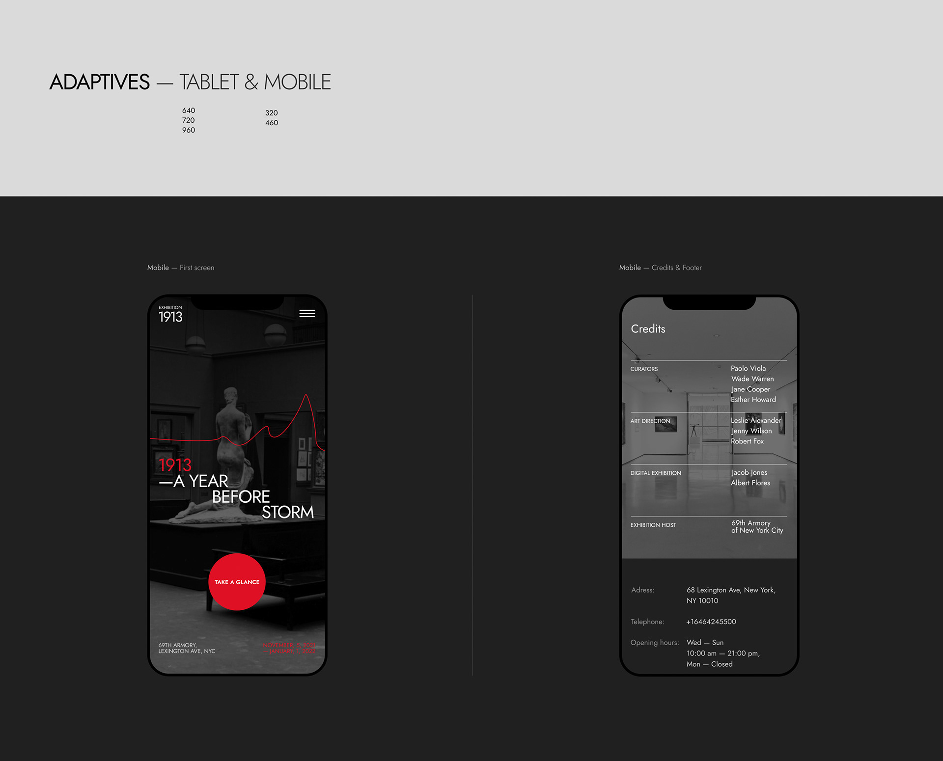 Art Exhibition Promo Website — Изображение №17 — Анимация, Интерфейсы на Dprofile