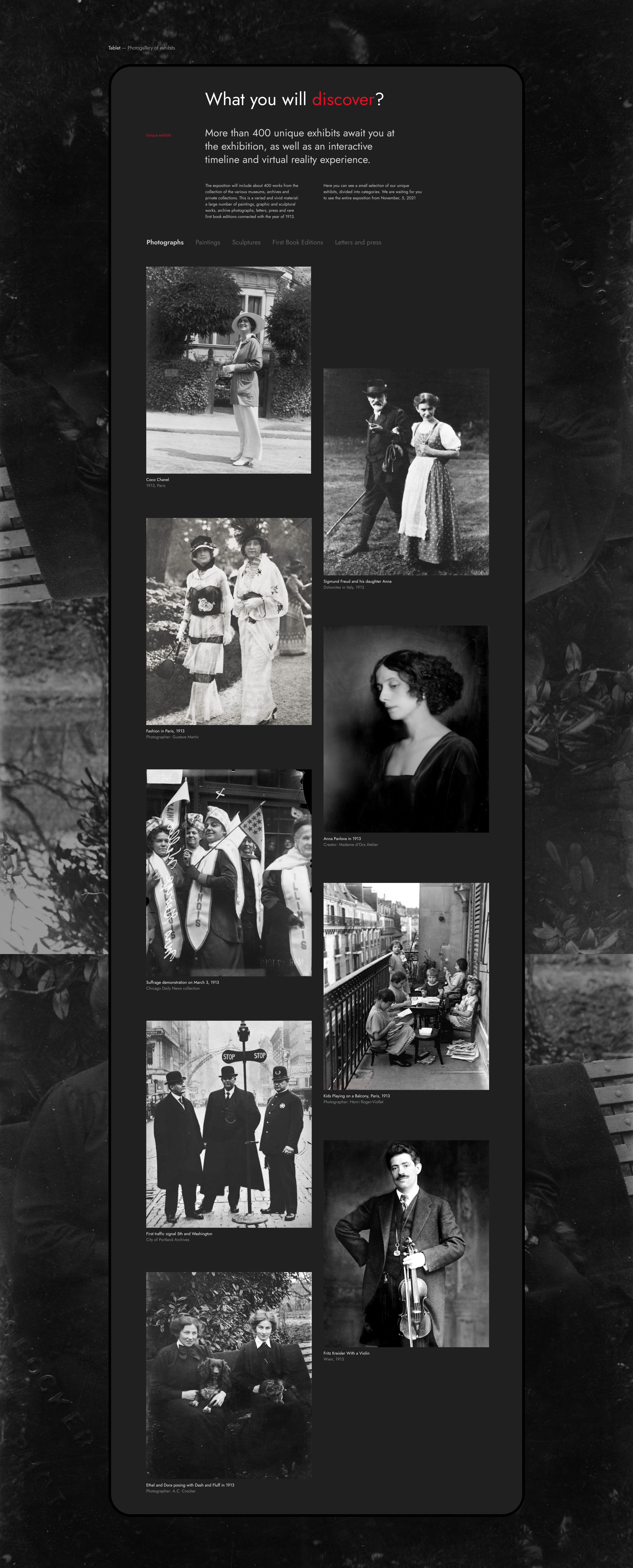 Art Exhibition Promo Website — Изображение №18 — Анимация, Интерфейсы на Dprofile