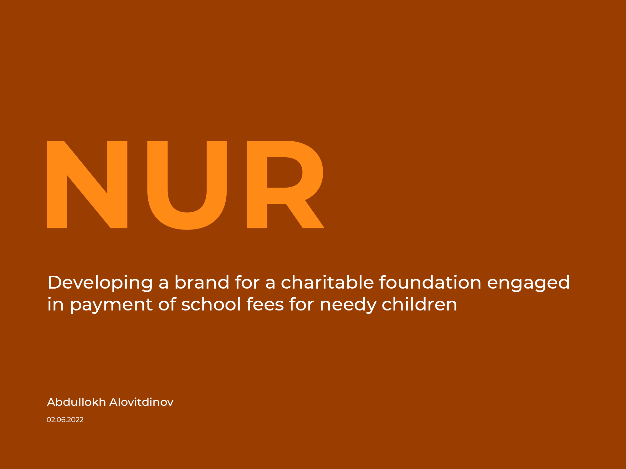 NUR Foundation — Изображение №2 — Брендинг на Dprofile