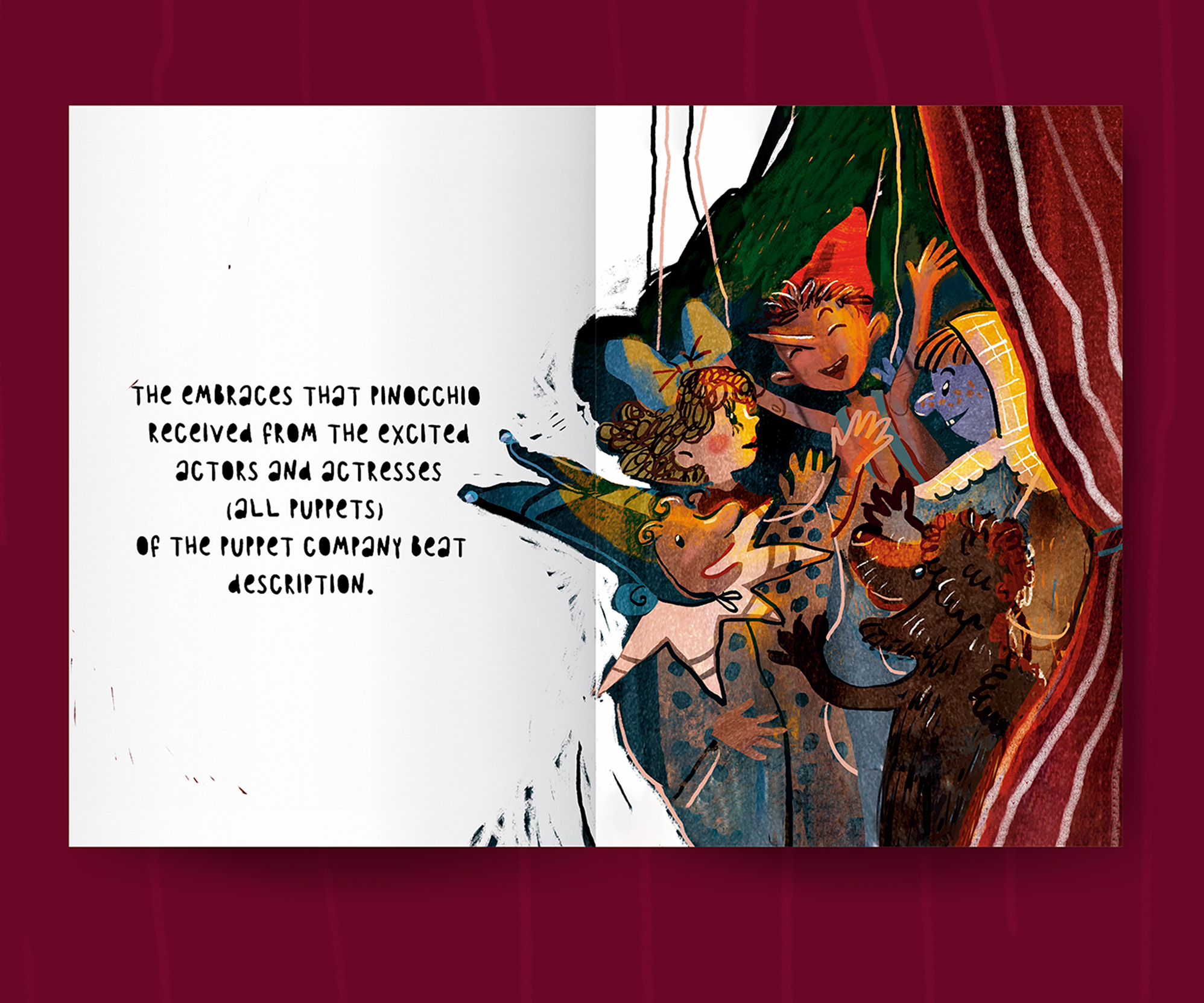 развороты книги "Приключения Пиноккио" — Изображение №4 — Иллюстрация, Анимация на Dprofile