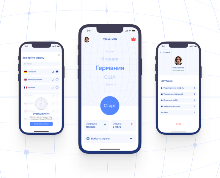 CWorld VPN Service | Mobile App на Dprofile