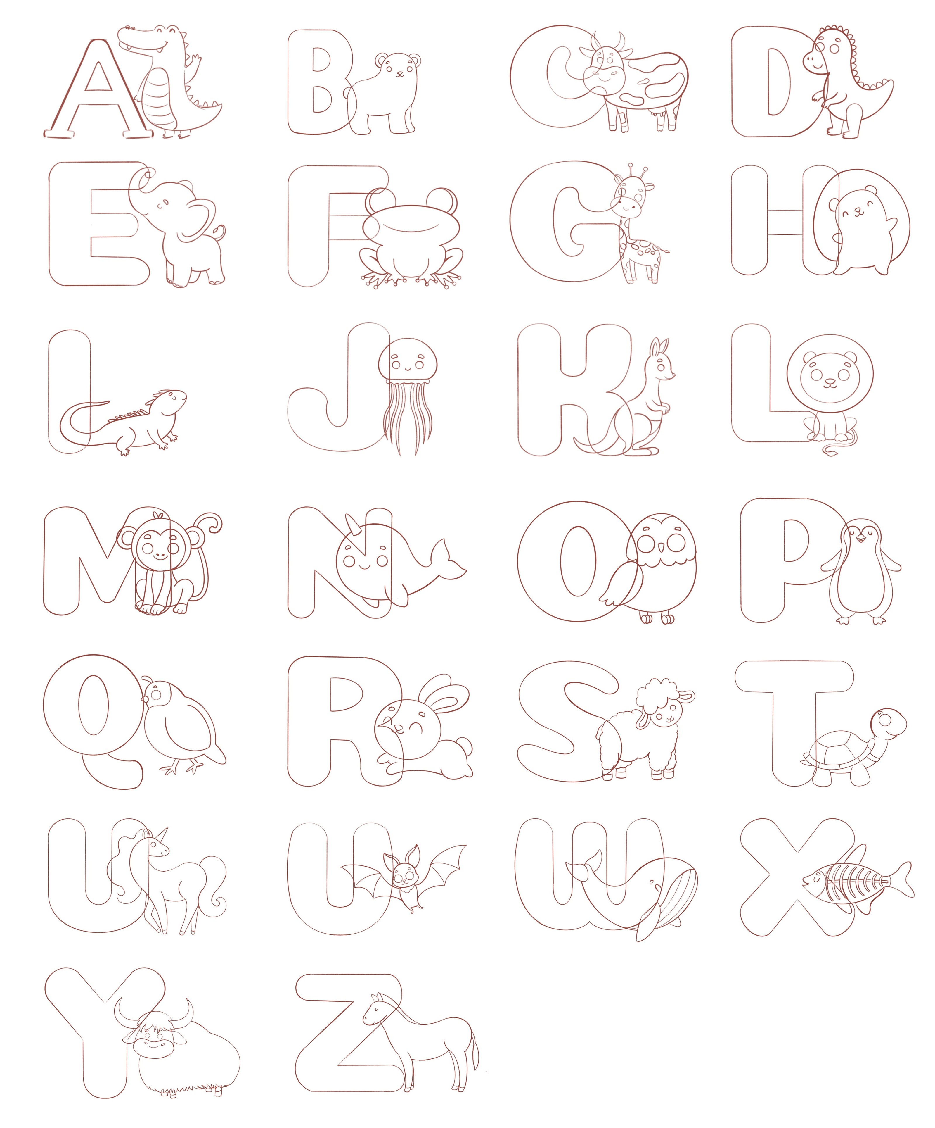 Animal alphabet — Изображение №5 — Иллюстрация на Dprofile