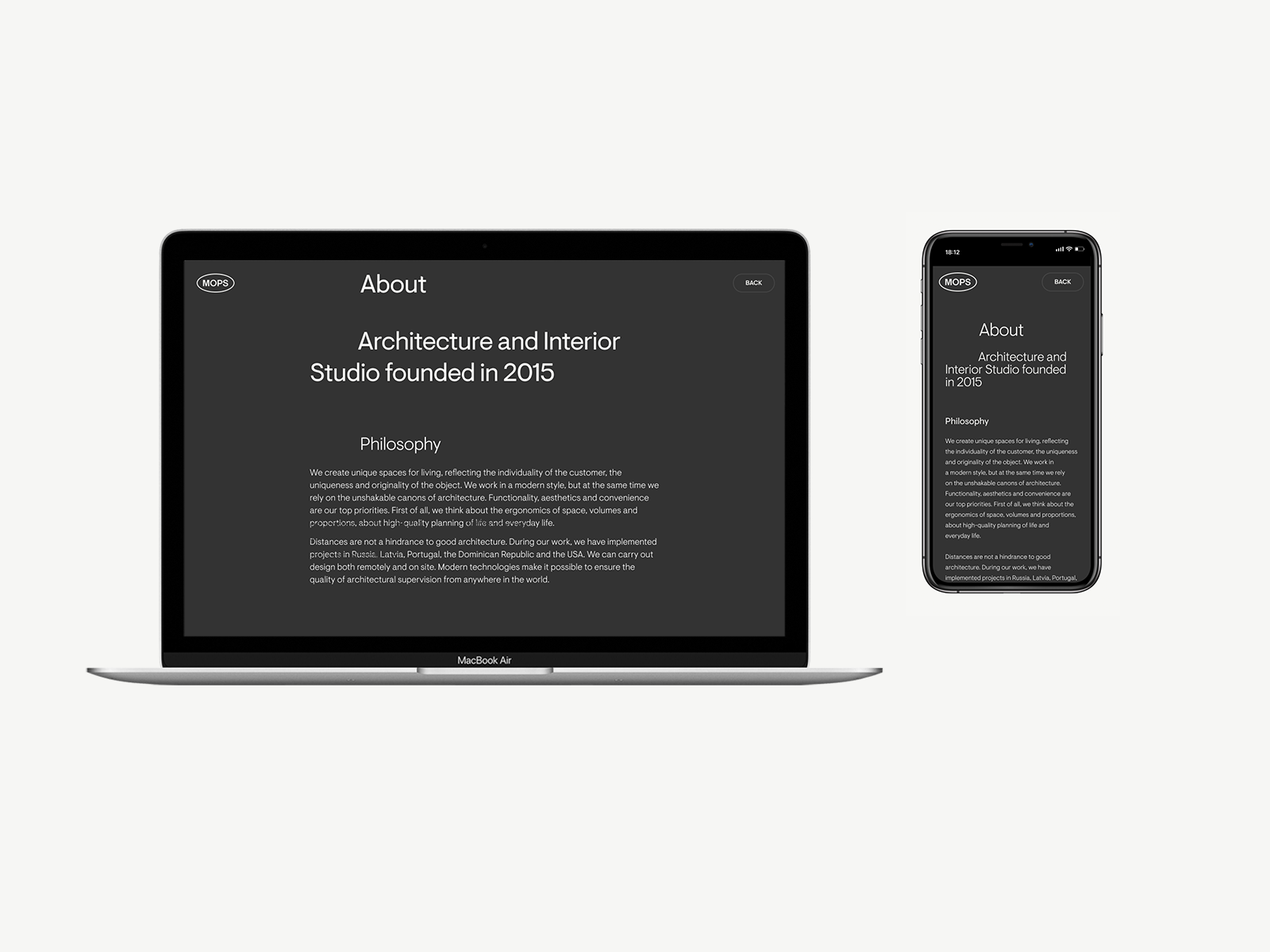 Architecture and interior studio website design — Изображение №5 — Интерфейсы, Брендинг на Dprofile