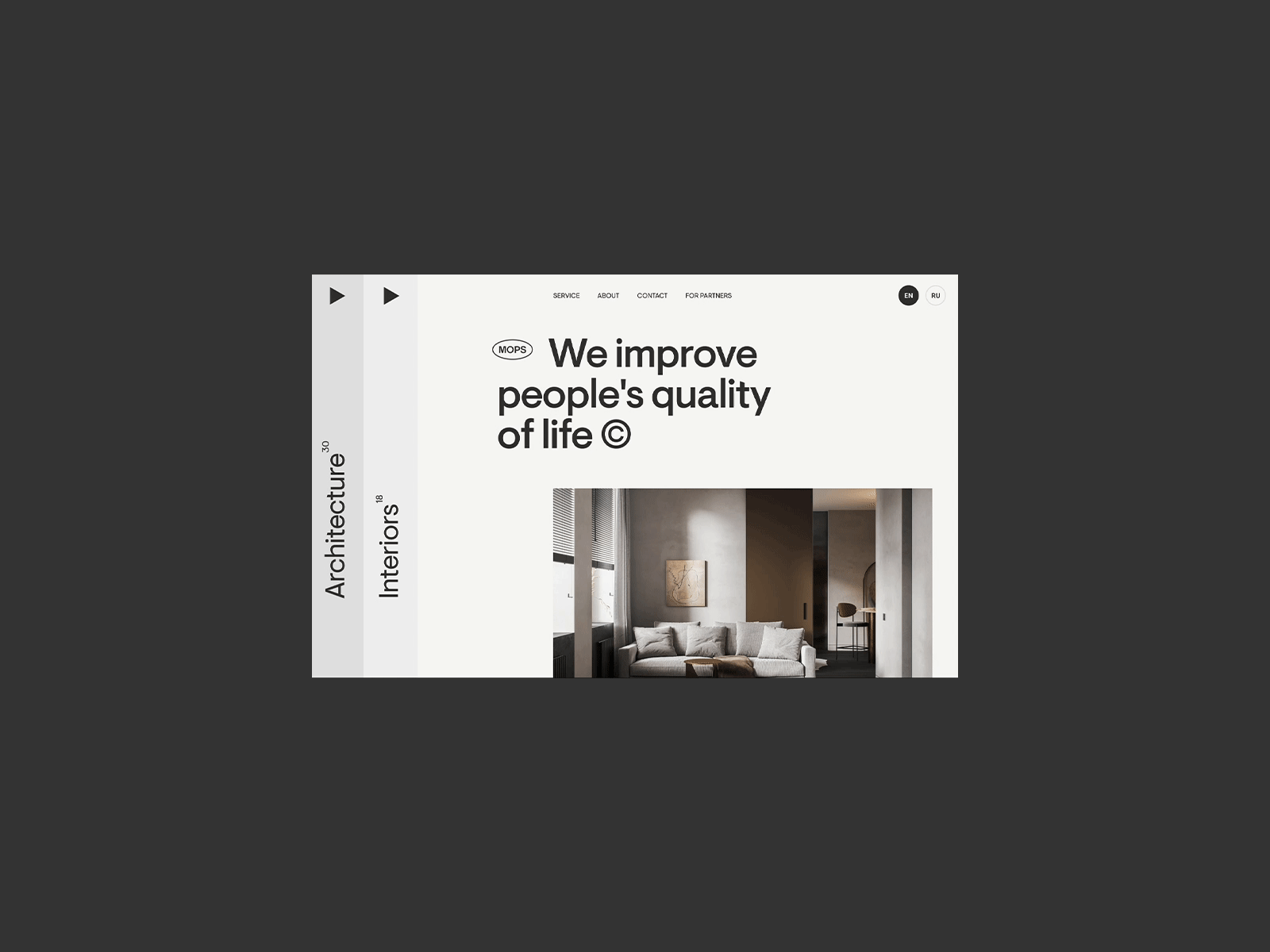 Architecture and interior studio website design — Изображение №8 — Интерфейсы, Брендинг на Dprofile