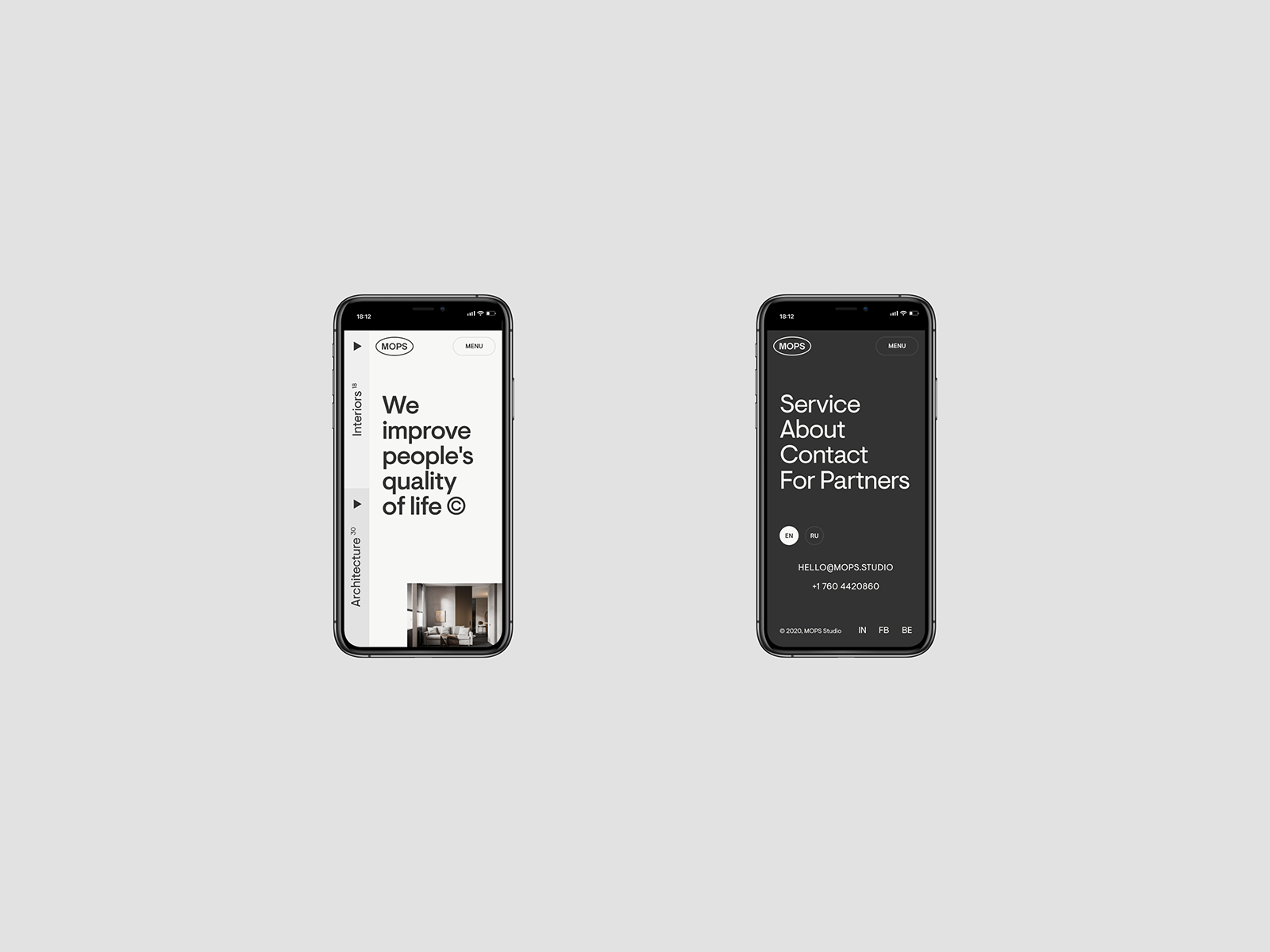 Architecture and interior studio website design — Изображение №3 — Интерфейсы, Брендинг на Dprofile