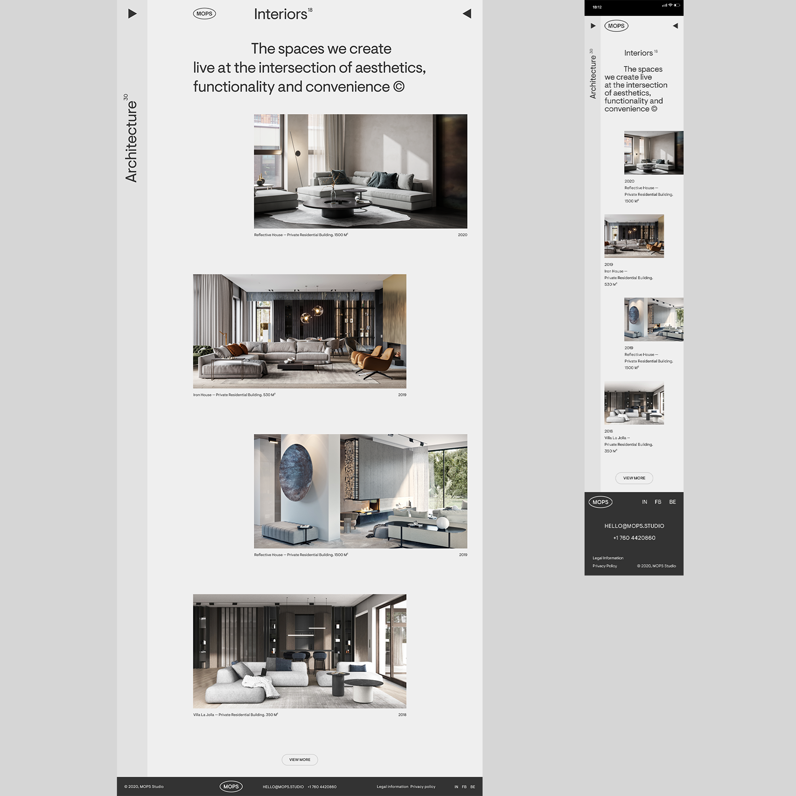 Architecture and interior studio website design — Изображение №9 — Интерфейсы, Брендинг на Dprofile