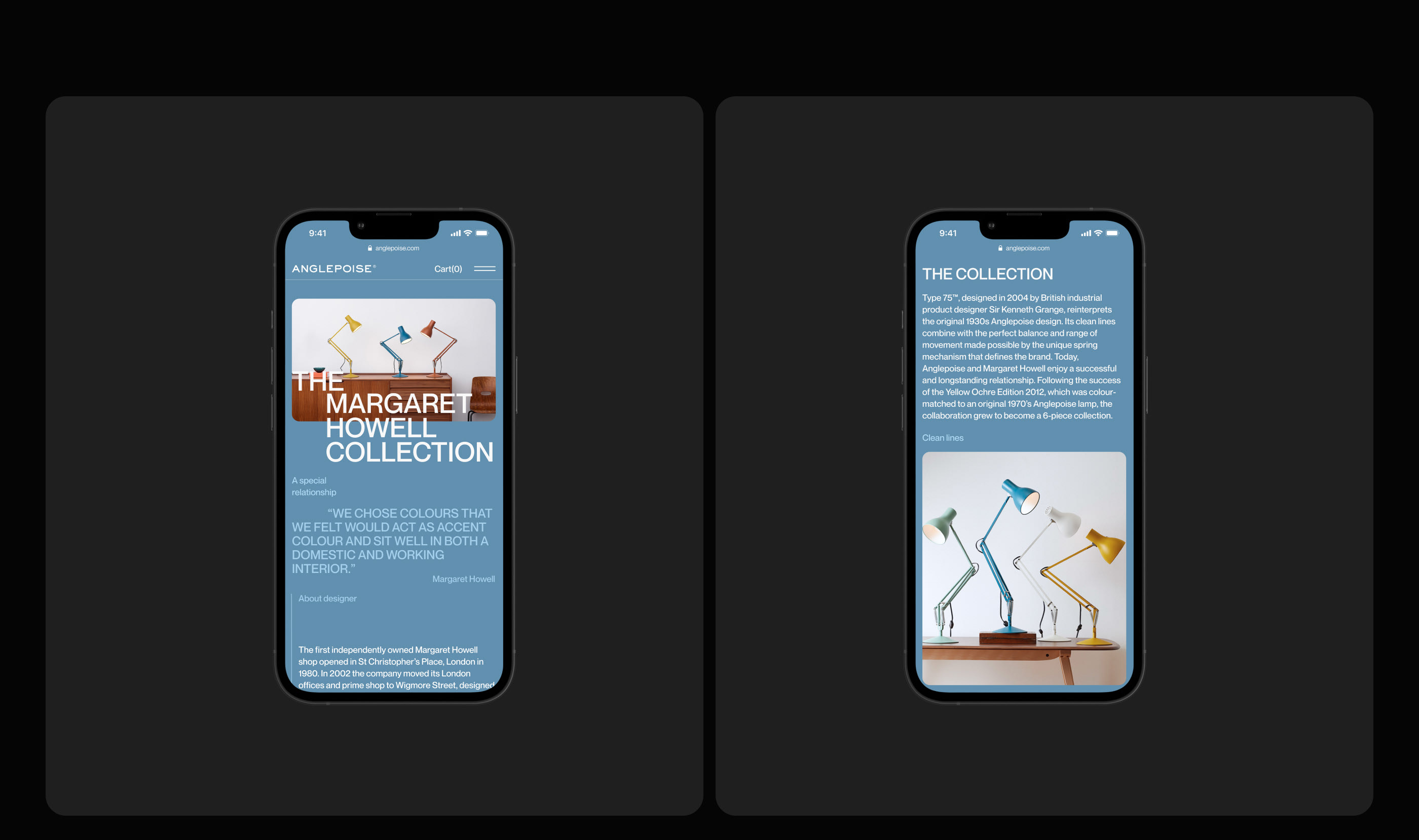 Anglepoise. Concept corporate website — Изображение №9 — Интерфейсы, Брендинг на Dprofile