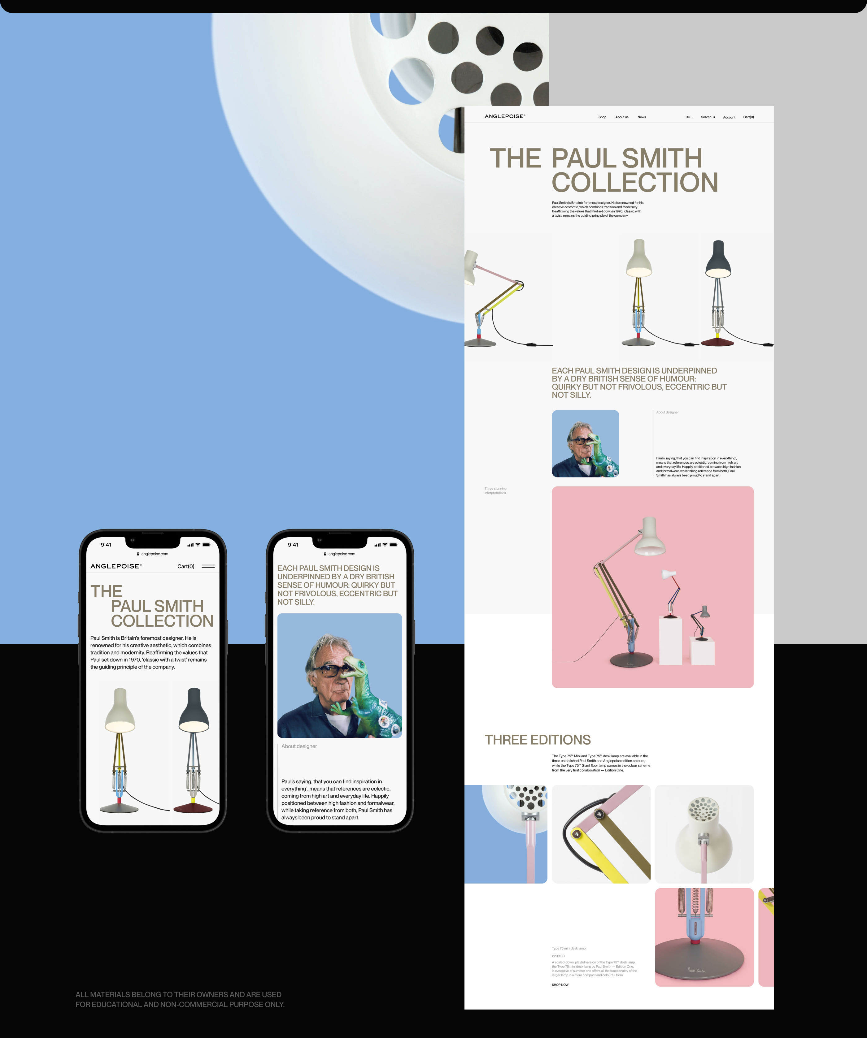 Anglepoise. Concept corporate website — Изображение №10 — Интерфейсы, Брендинг на Dprofile