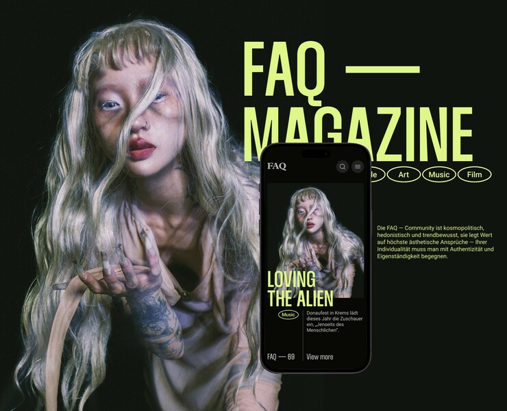 FAQ Magazine — Website redesign на Dprofile