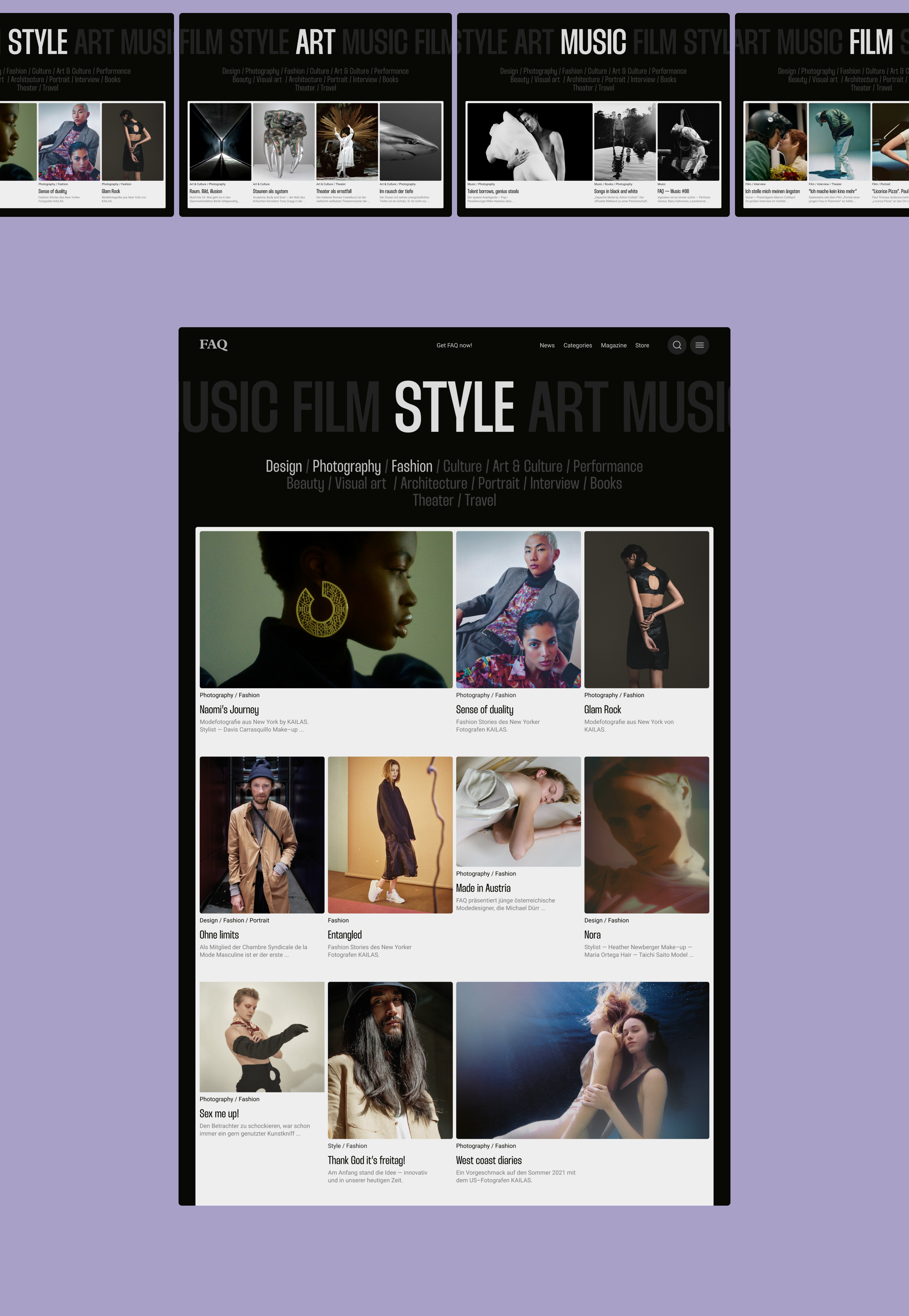 FAQ Magazine — Website redesign — Изображение №8 — Интерфейсы, Брендинг на Dprofile