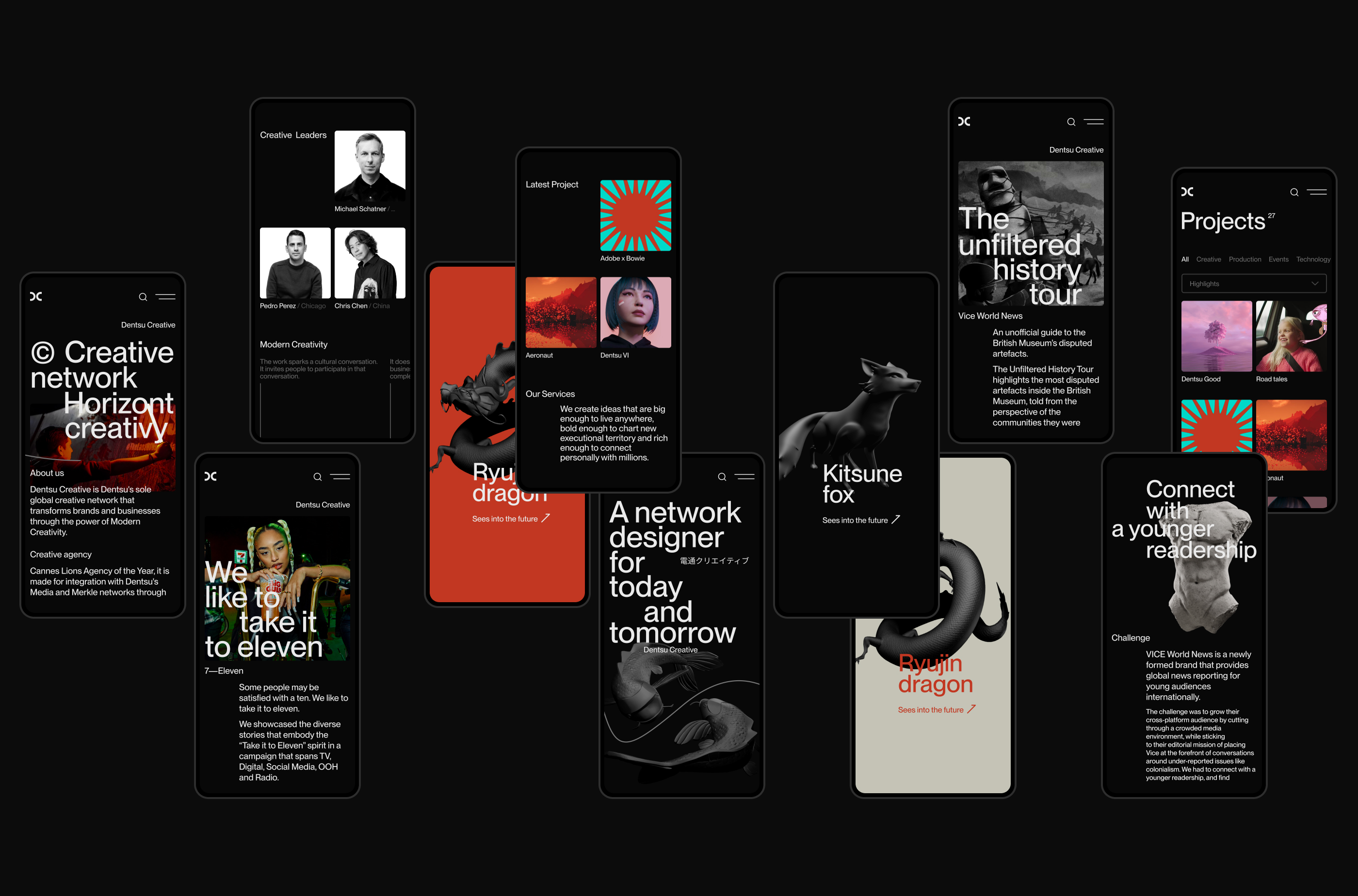 Dentsu Creative Agency — Изображение №8 — Интерфейсы, Брендинг на Dprofile