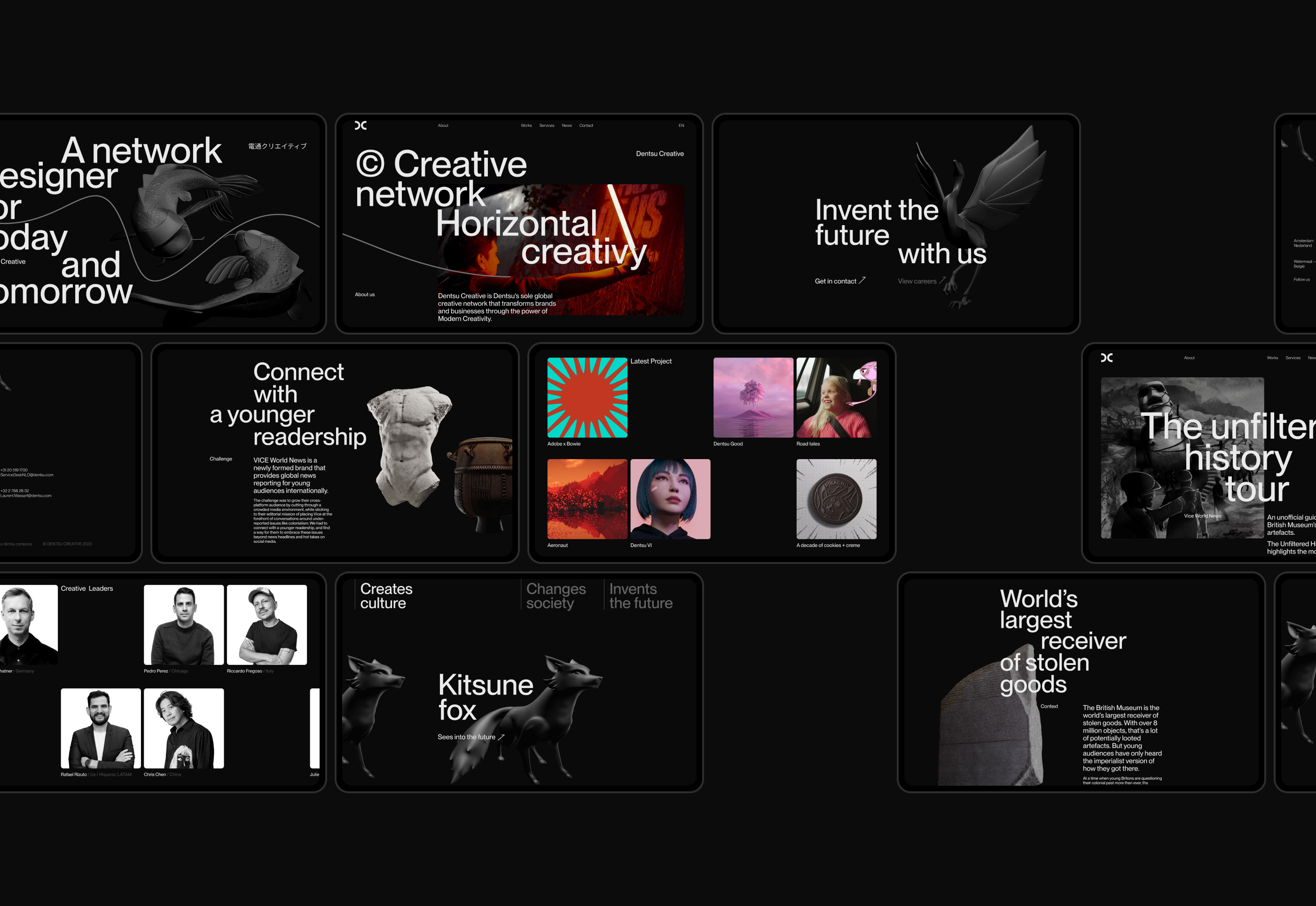 Dentsu Creative Agency — Изображение №4 — Интерфейсы, Брендинг на Dprofile