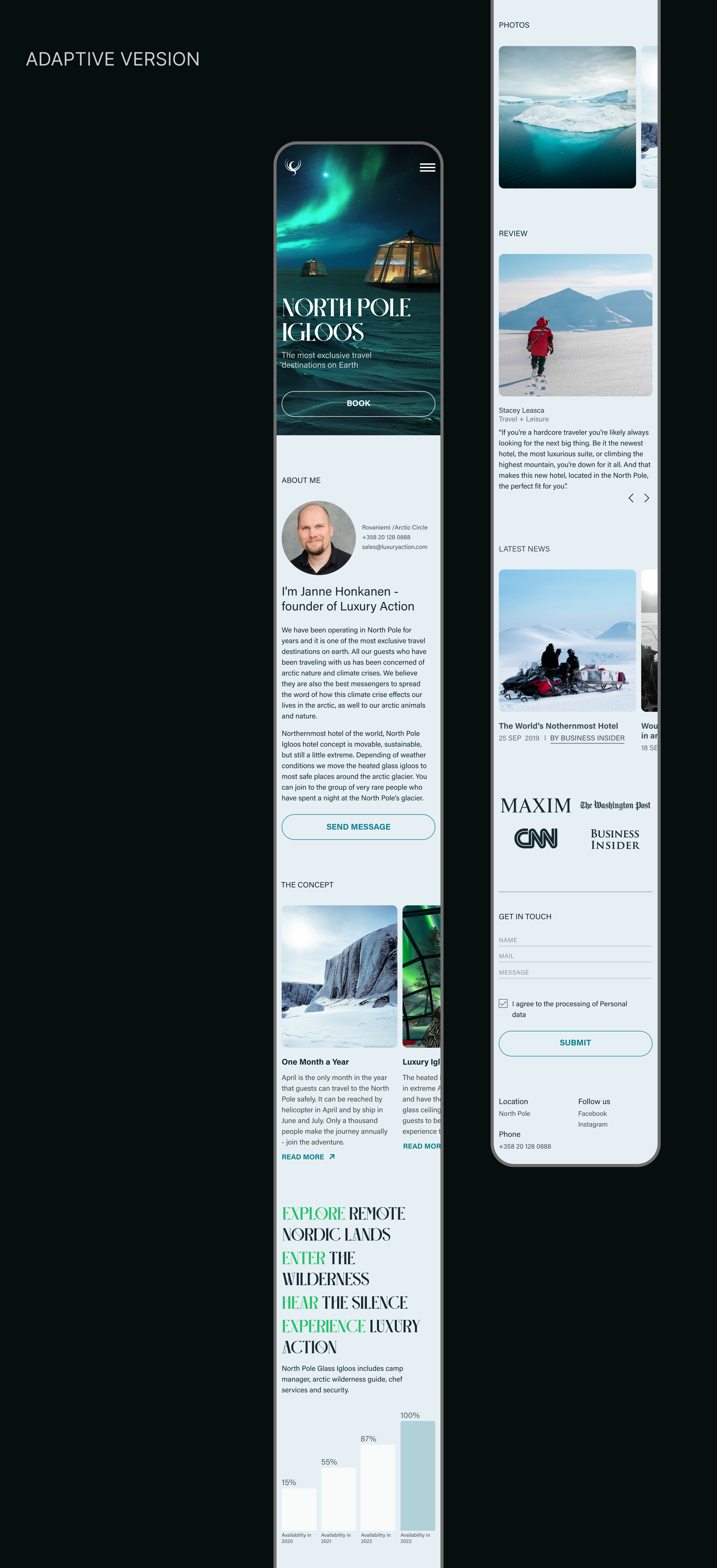 Landing page hotel at the North Pole — Изображение №4 — Интерфейсы на Dprofile