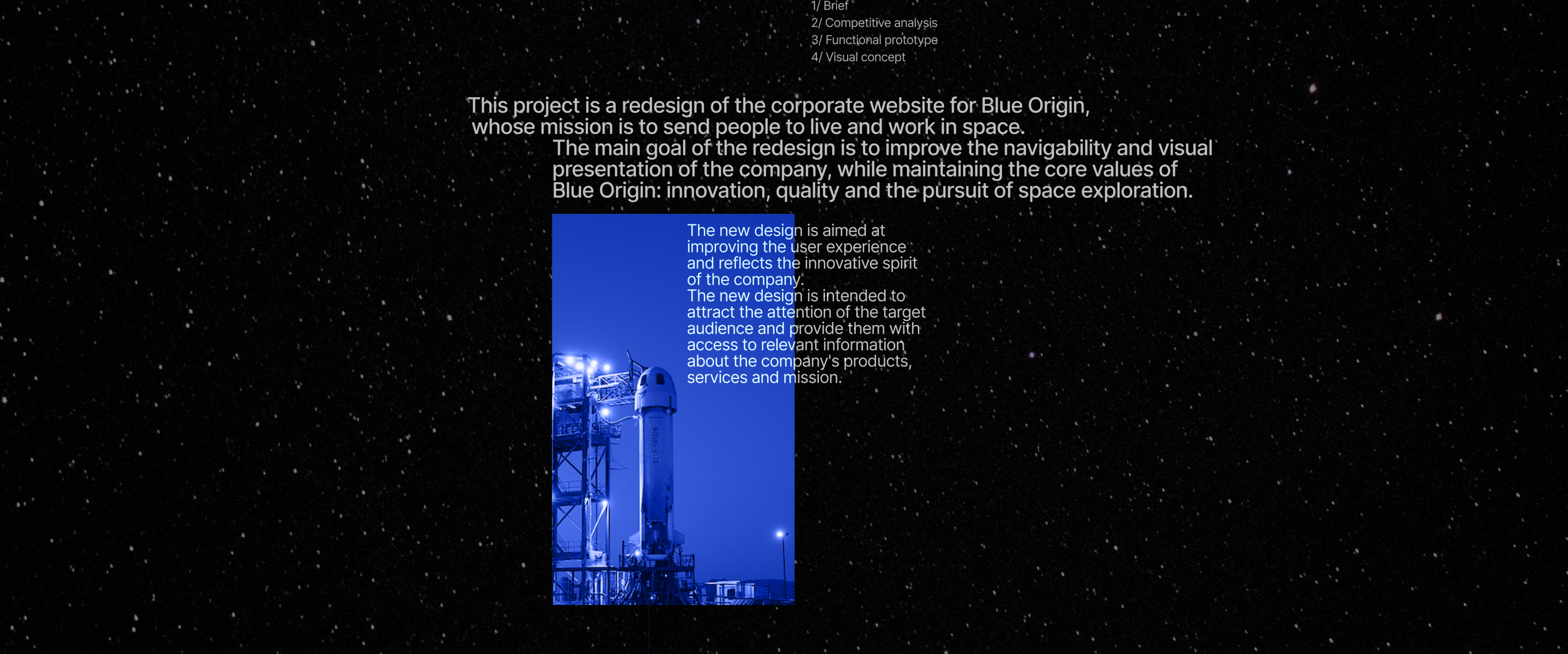 BLUE ORIGIN [ Corporate website ] — Изображение №2 — Интерфейсы, Анимация на Dprofile